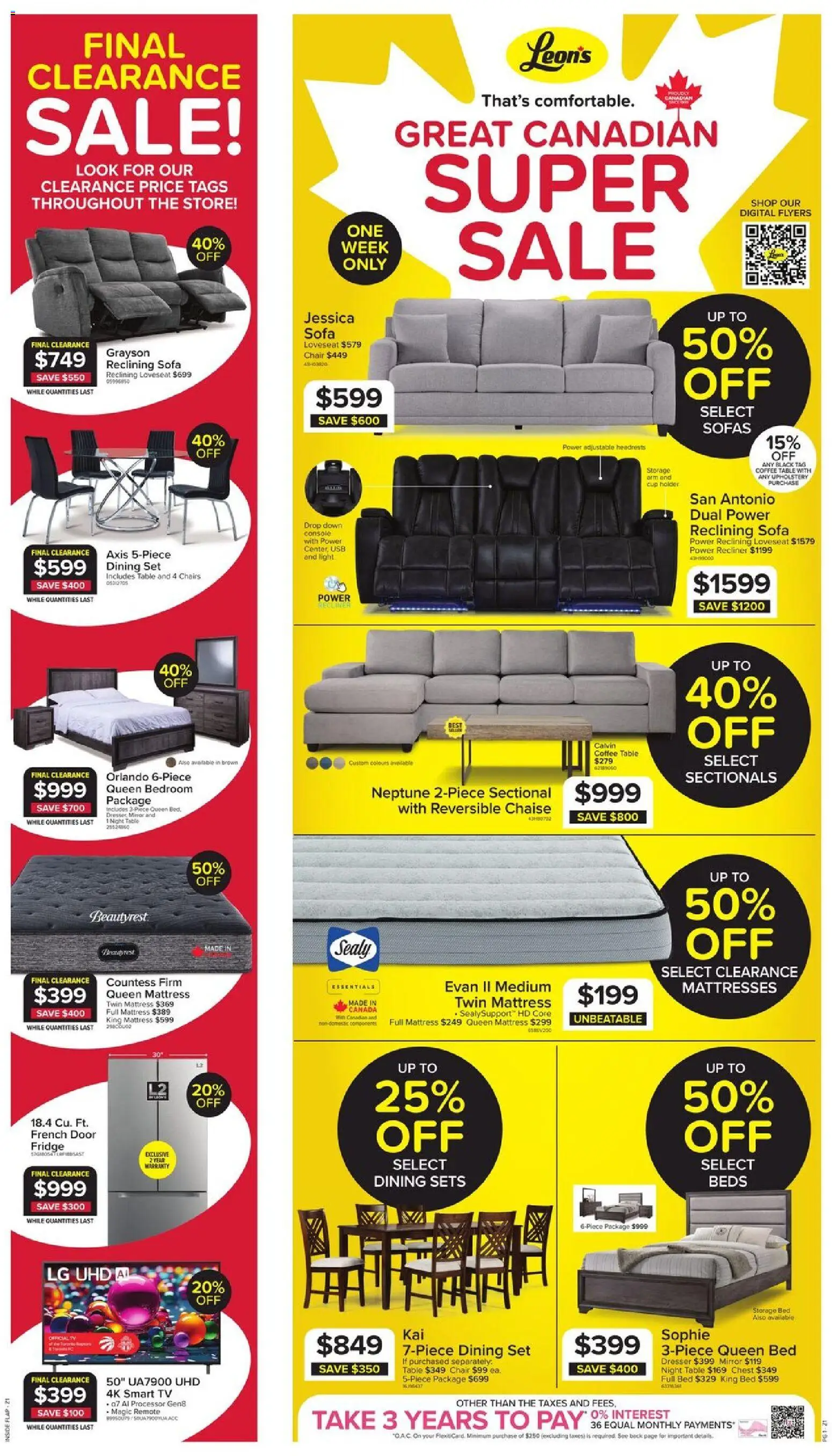 Leon's flyer valid from 12.02.2026 | Page: 2 | Products: Tv, Table, Chair, Coffee