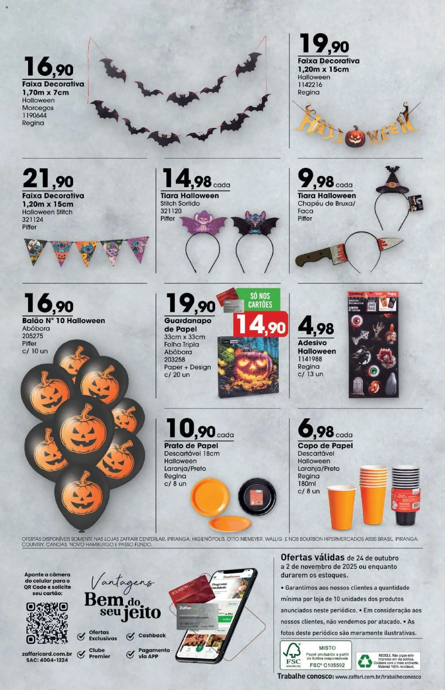 Zaffari Folheto - válido de 24.10.2025 | Página: 6 | Produtos: Abóbora, Celular, Bourbon, Chapéu