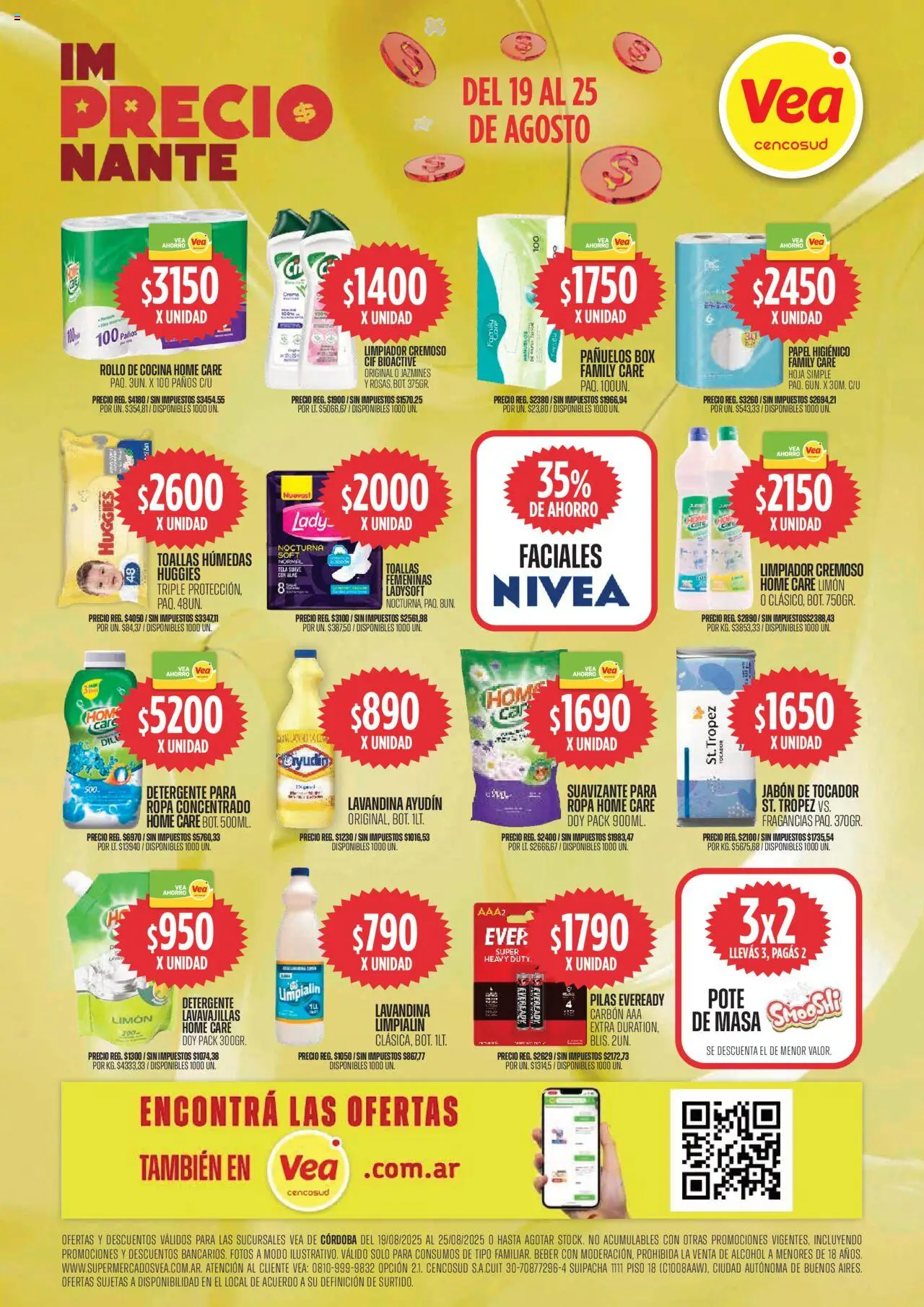 Vea - Ofertas im-PRECIO-nantes | Córdoba │ válido desde el 19.08.2025 | Página: 6 | Productos: Cocina, Detergente, Suavizante, Limpiador