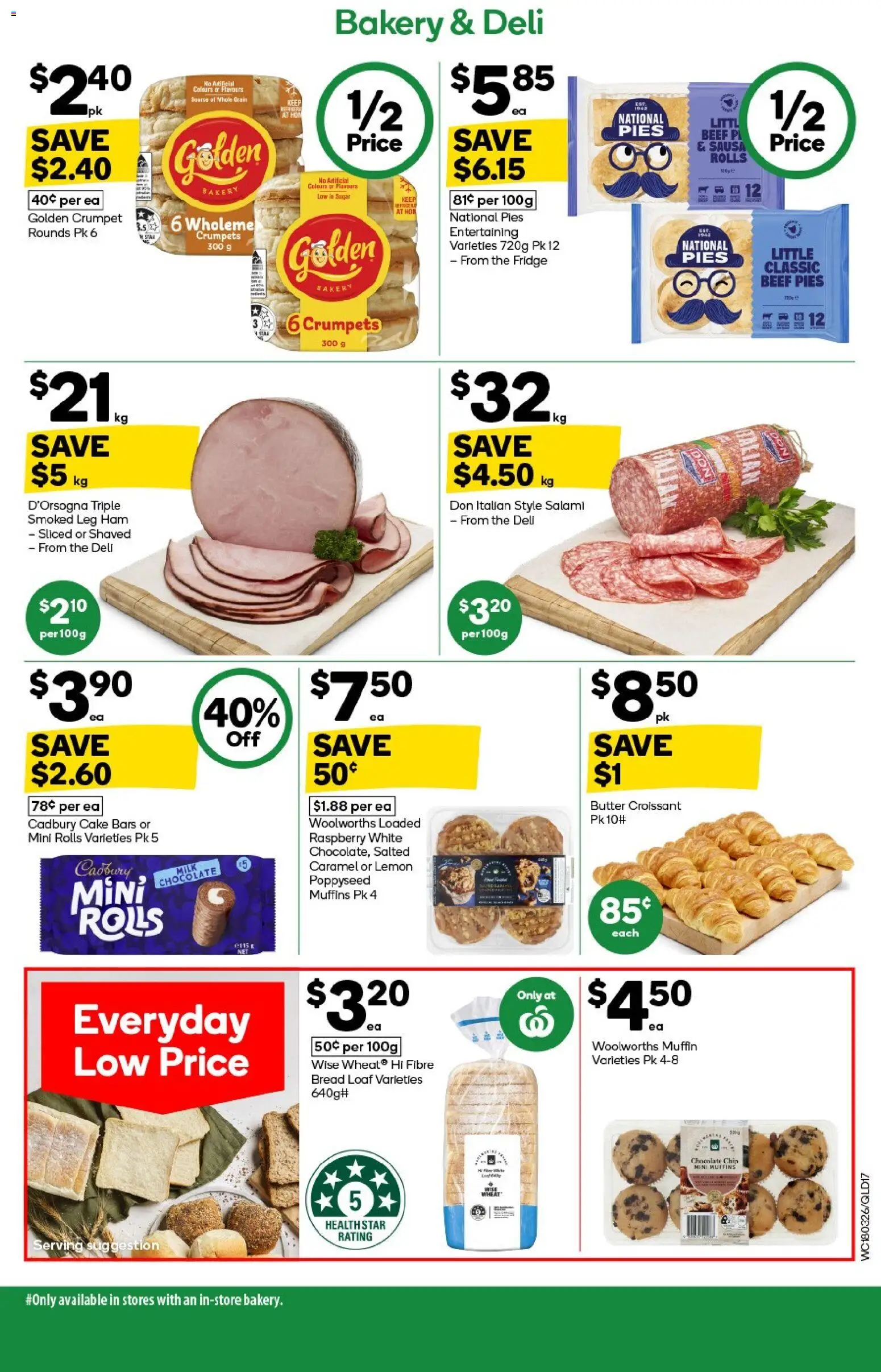 Woolworths catalogue - valid from 18.03.2026 | Page: 17 | Products: Salami, Muffins, Lemon, Raspberry