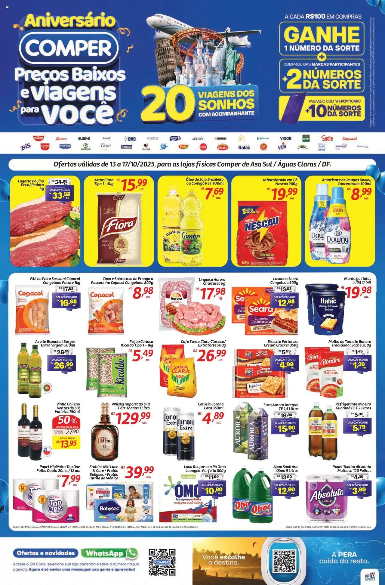 Comper Folheto - válido de 13.10.2025 | Página: 1 | Produtos: Pera, Feijão, Pó, Bandeja