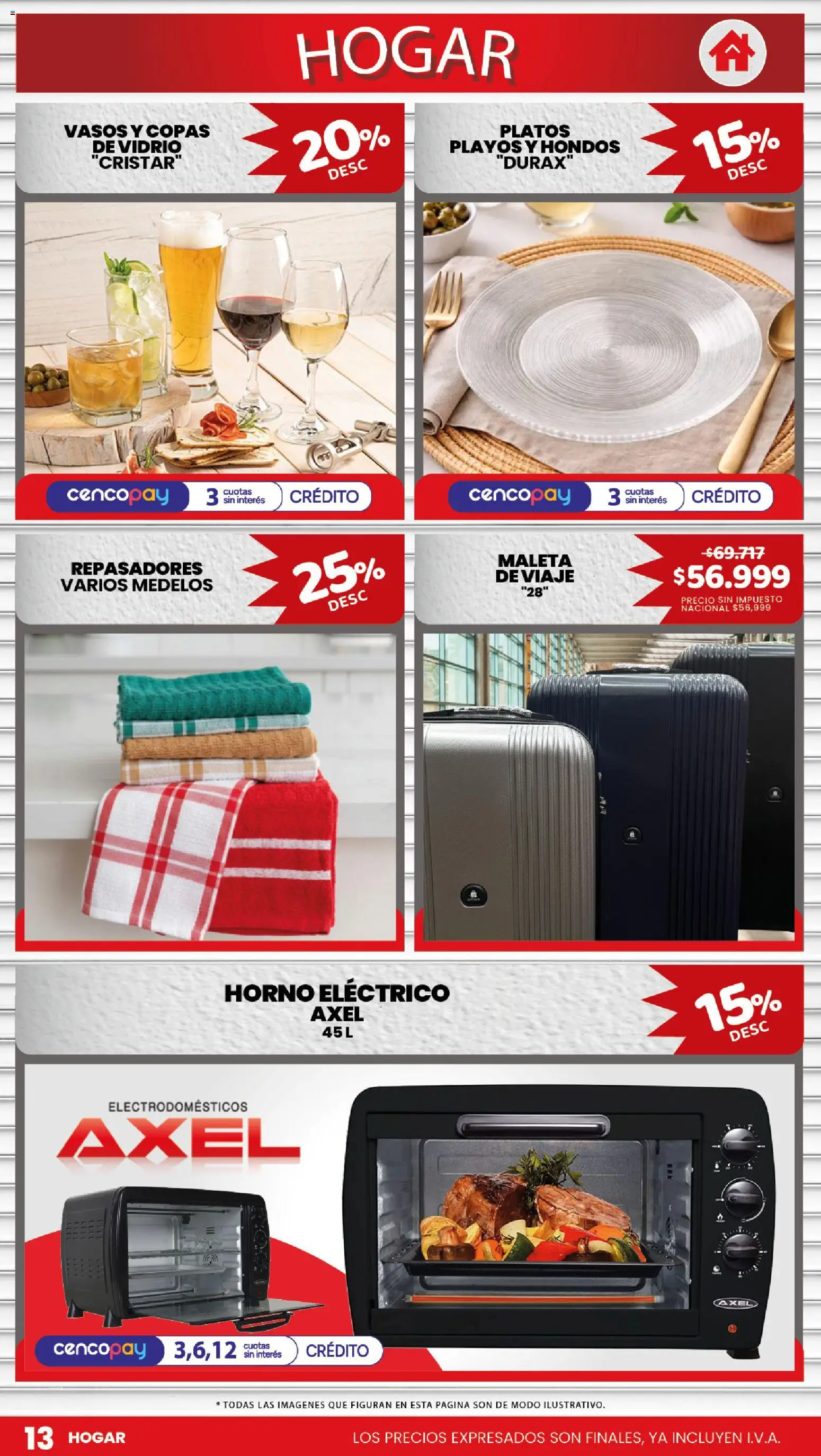 Makro ofertas │ válido desde el 02.04.2026 | Página: 13 | Productos: Horno, Horno eléctrico, Maleta, Vasos