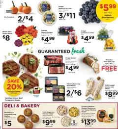 Preview of QFC weekly ads valid from 22.10.2025 | Page: 10 | Products: Chocolate, Oranges, Salad, Case