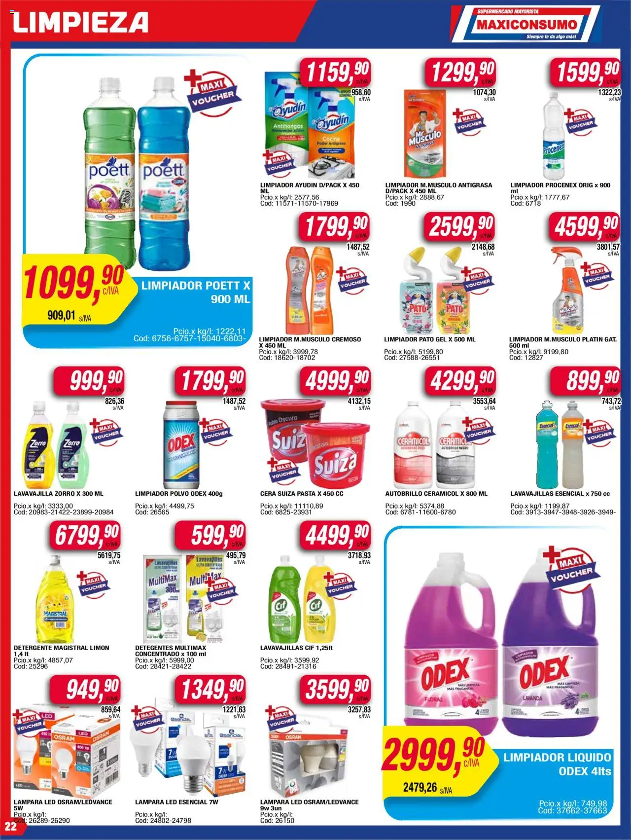 Maxiconsumo ofertas │ válido desde el 11.08.2025 | Página: 22 | Productos: Lámpara, Limón, Té, Limpiador