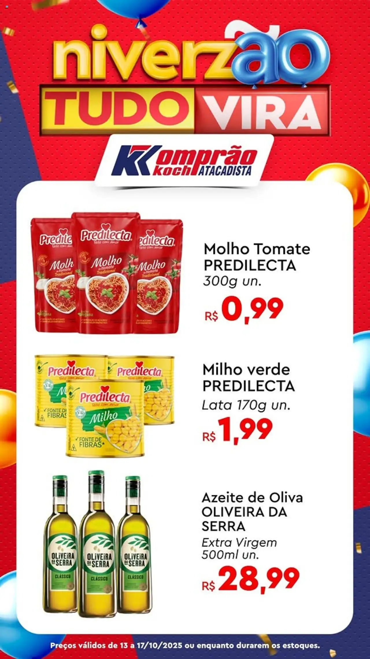 Komprao Atacadista Folheto - válido de 13.10.2025 | Página: 3 | Produtos: Milho verde, Azeite