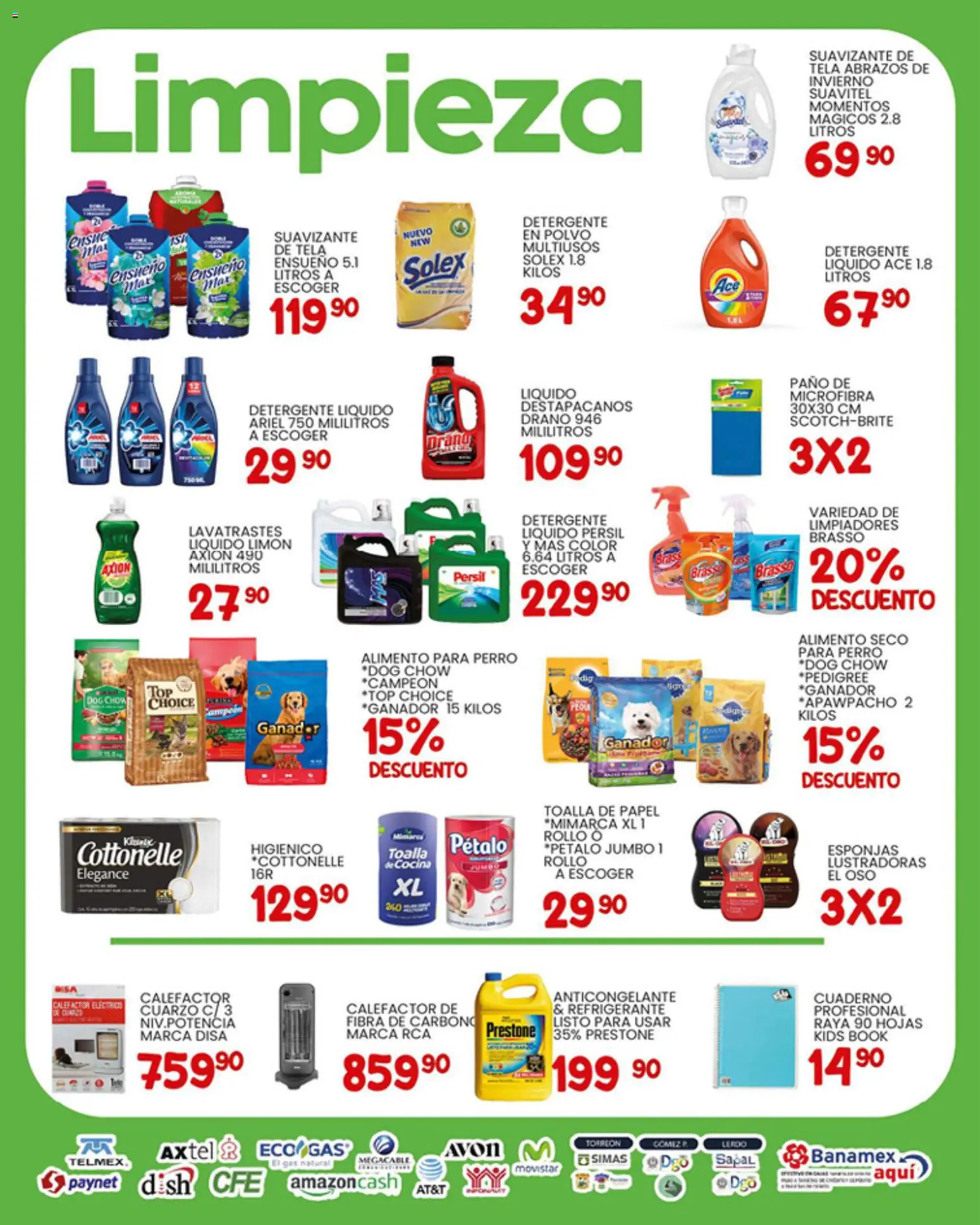 Nuevas ofertas de Alsuper válidas en toda la República Mexicana desde el 23.01.2026. ¡Encuentra las mejores ofertas en Alsuper folleto Laguna! | Página: 5 | Productos: Destapacaños, Notebook, Toalla, Calefactor