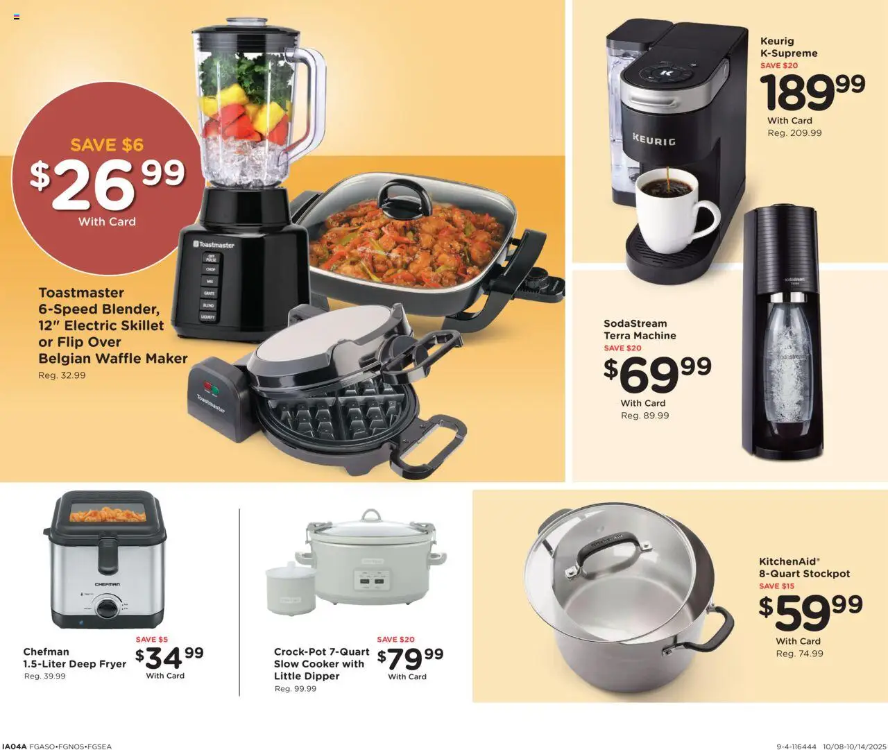 Fred Meyer Home & Apparel - valid from 08.10.2025 | Page: 4 | Products: Fryer, Cooker, Skillet, Waffle Maker