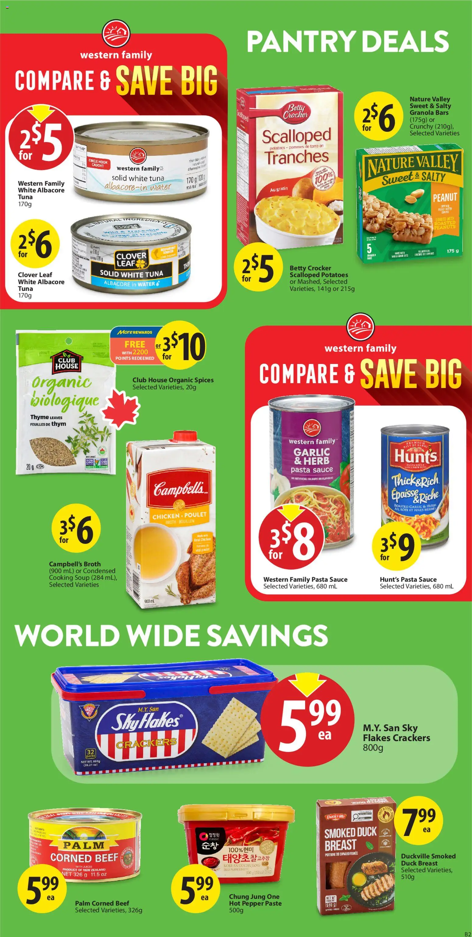 Save on foods flyer valid from 23.04.2026 | Page: 14 | Products: Beef, Pasta, Flakes, Potatoes