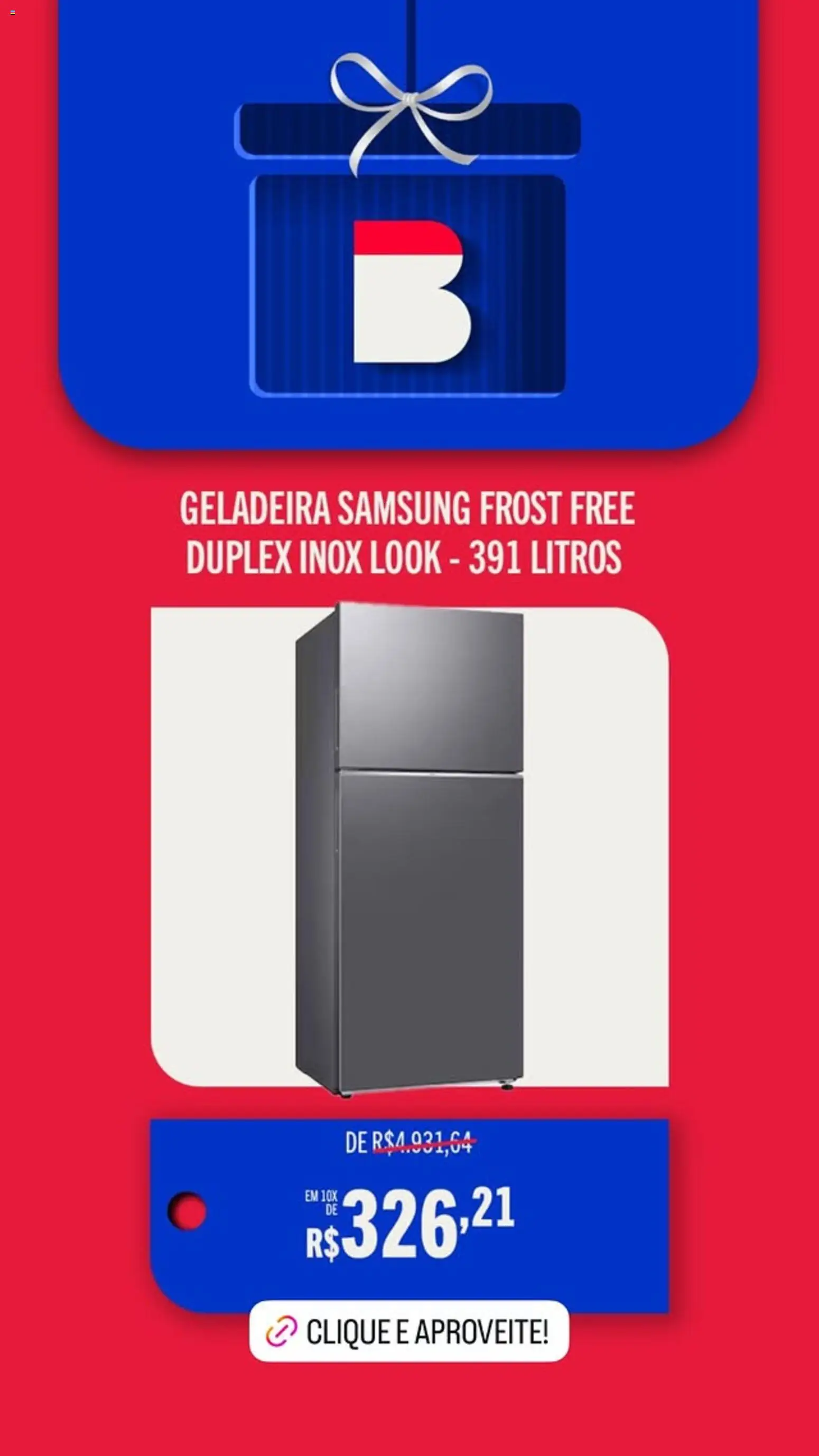 Casas Bahia Folheto - válido de 12.12.2025 | Página: 6 | Produtos: Geladeira