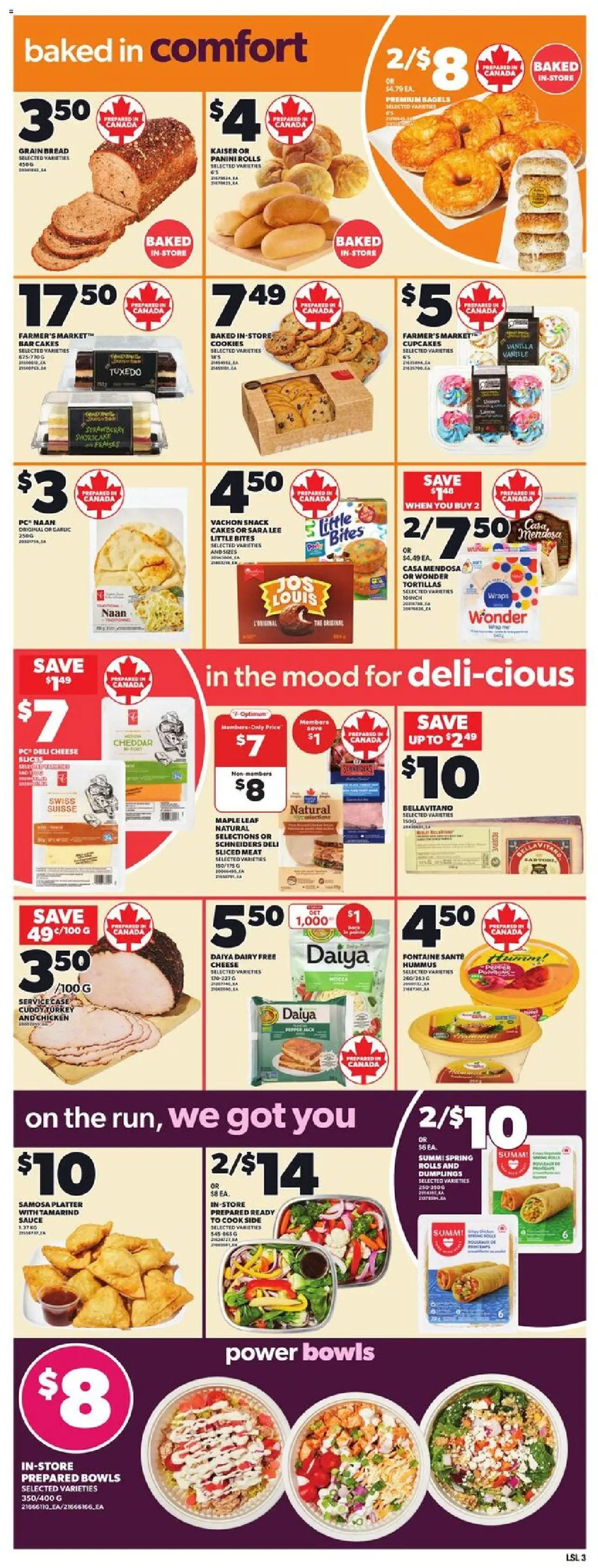 Loblaws flyer valid from 16.10.2025 | Page: 7 | Products: Turkey, Case, Cheese, Bread