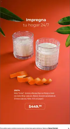 Vista previa de Home Interiors catálogo Magia de las Velas , nuevo folleto de la tienda, válido en México a partir del 31.03.2025 | Página: 16 | Productos: Limón, Mango