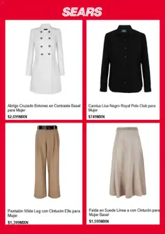 Vista previa de Sears - Promociones, nuevo folleto de la tienda, válido en México a partir del 23.09.2025 | Página: 3 | Productos: Abrigo, Cinturón, Camisa, Falda
