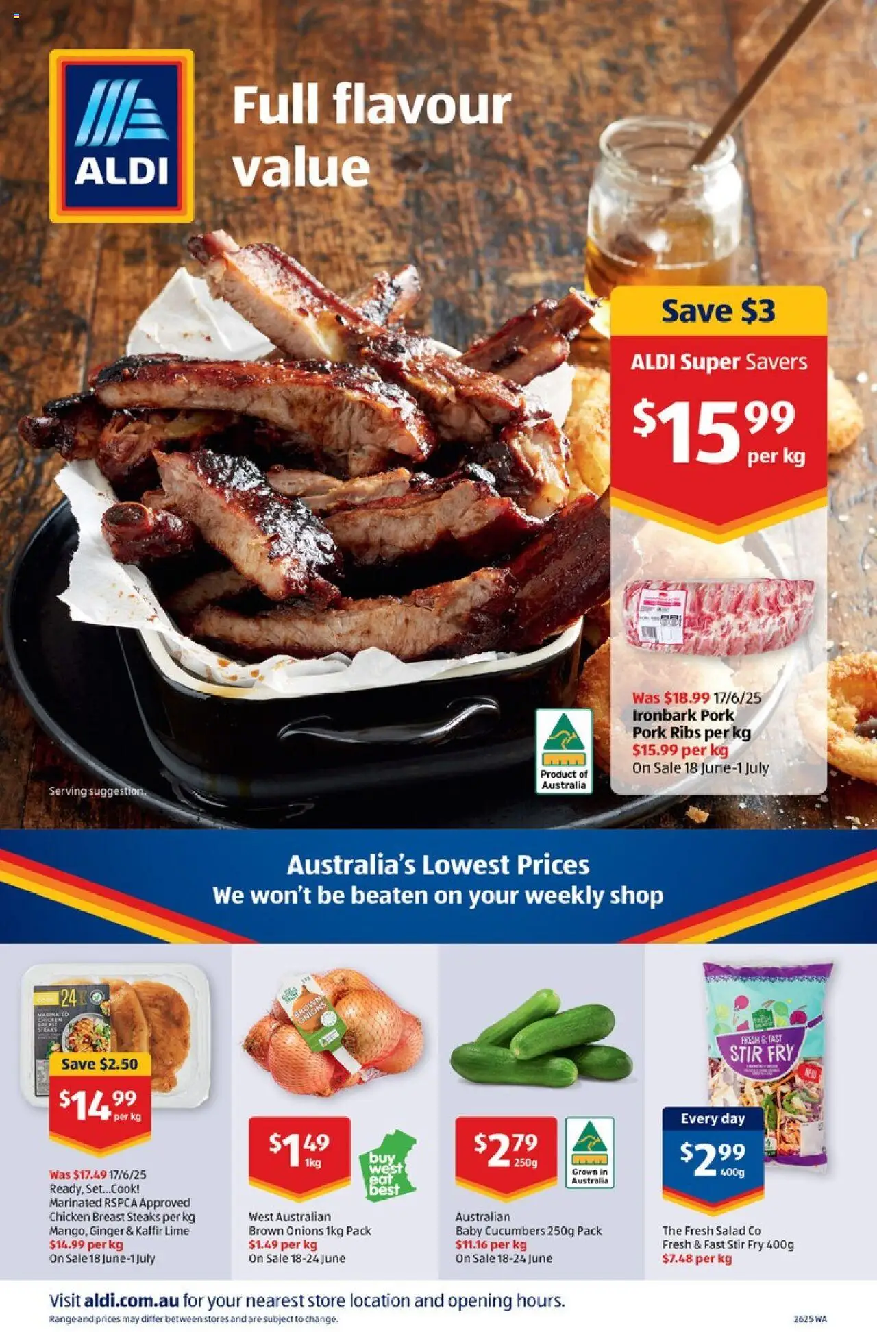 Aldi catalogue - valid from 25.06.2025 | Page: 36 | Products: Ginger, Pork, Salad, Lime