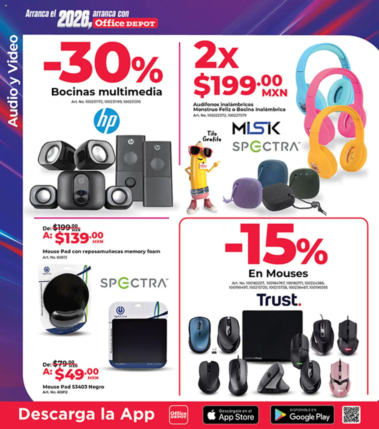 Nuevas ofertas de Office Depot válidas en toda la República Mexicana desde el 01.01.2026. ¡Encuentra las mejores ofertas en Office Depot catálogo! | Página: 12
