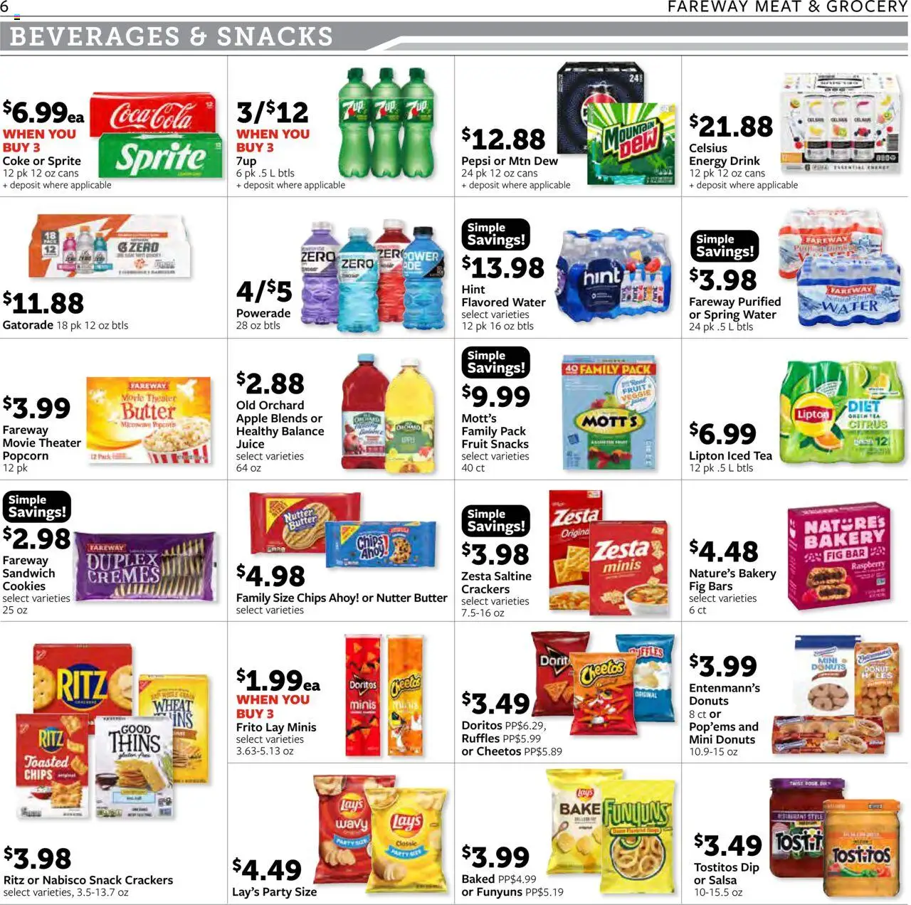 Fareway Weekly Ad - valid from 06.10.2025 | Page: 6 | Products: Bakery, Tea, Cookies, Raspberry