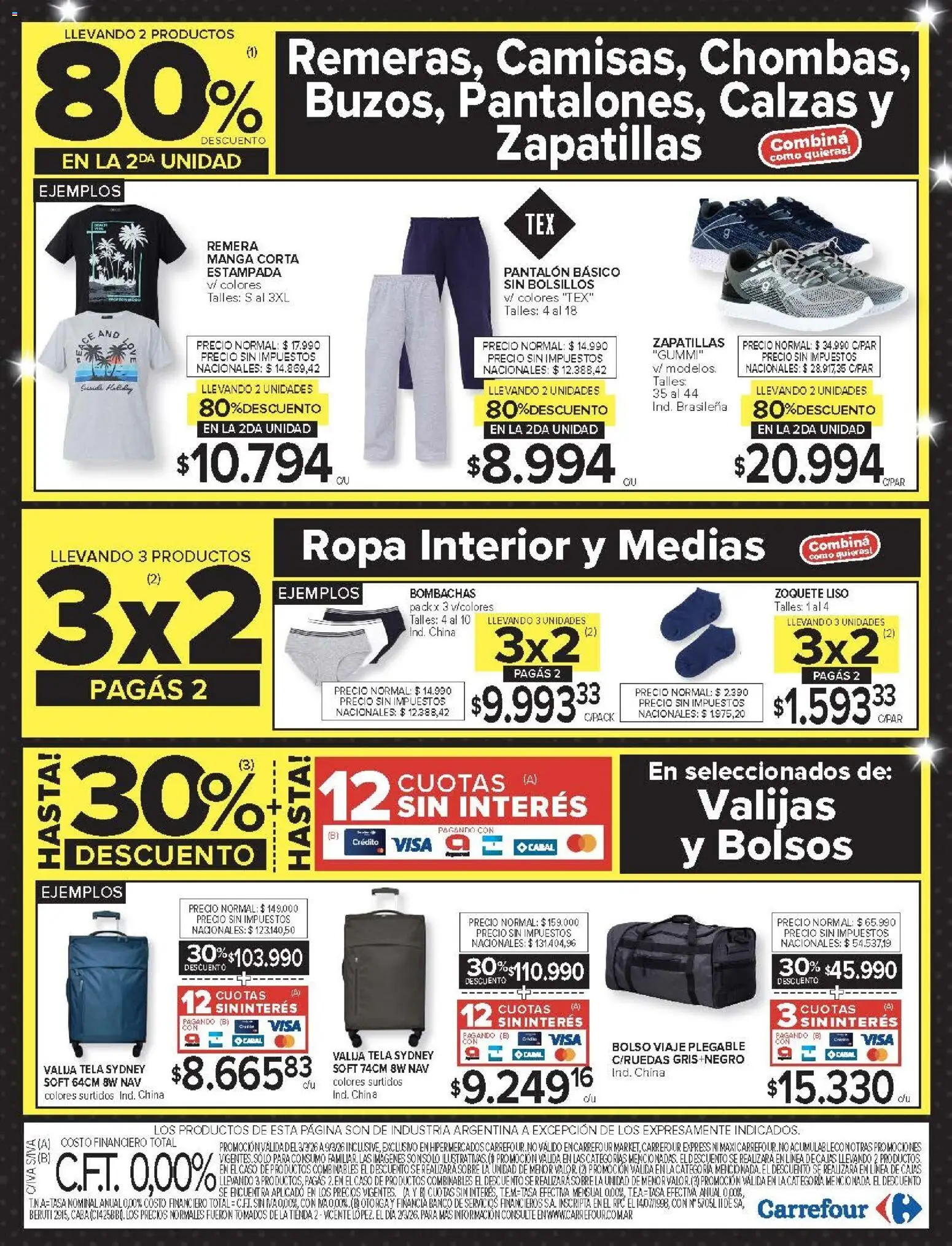 Carrefour ofertas │ válido desde el 03.03.2026 | Página: 28 | Productos: Remera, Ropa, Ropa interior, Medias