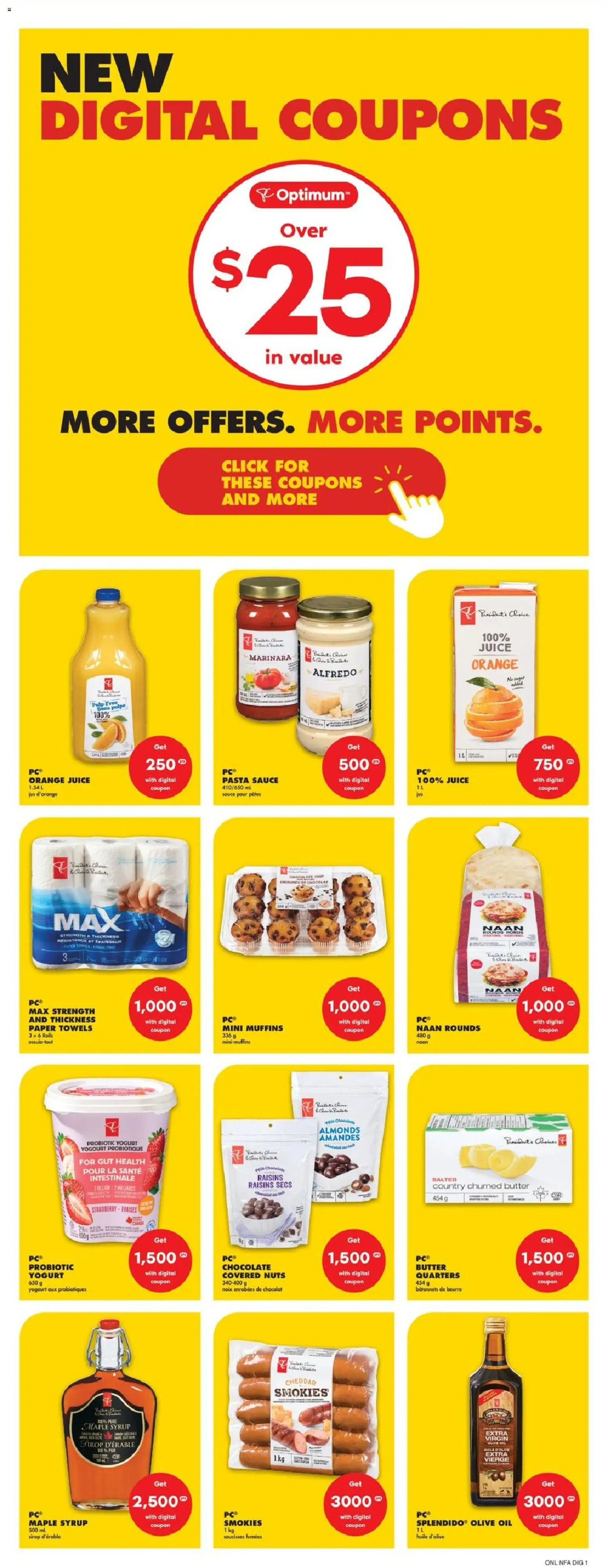 No Frills flyer valid from 01.01.2026 | Page: 5 | Products: Nuts, PC, Butter, Yogurt