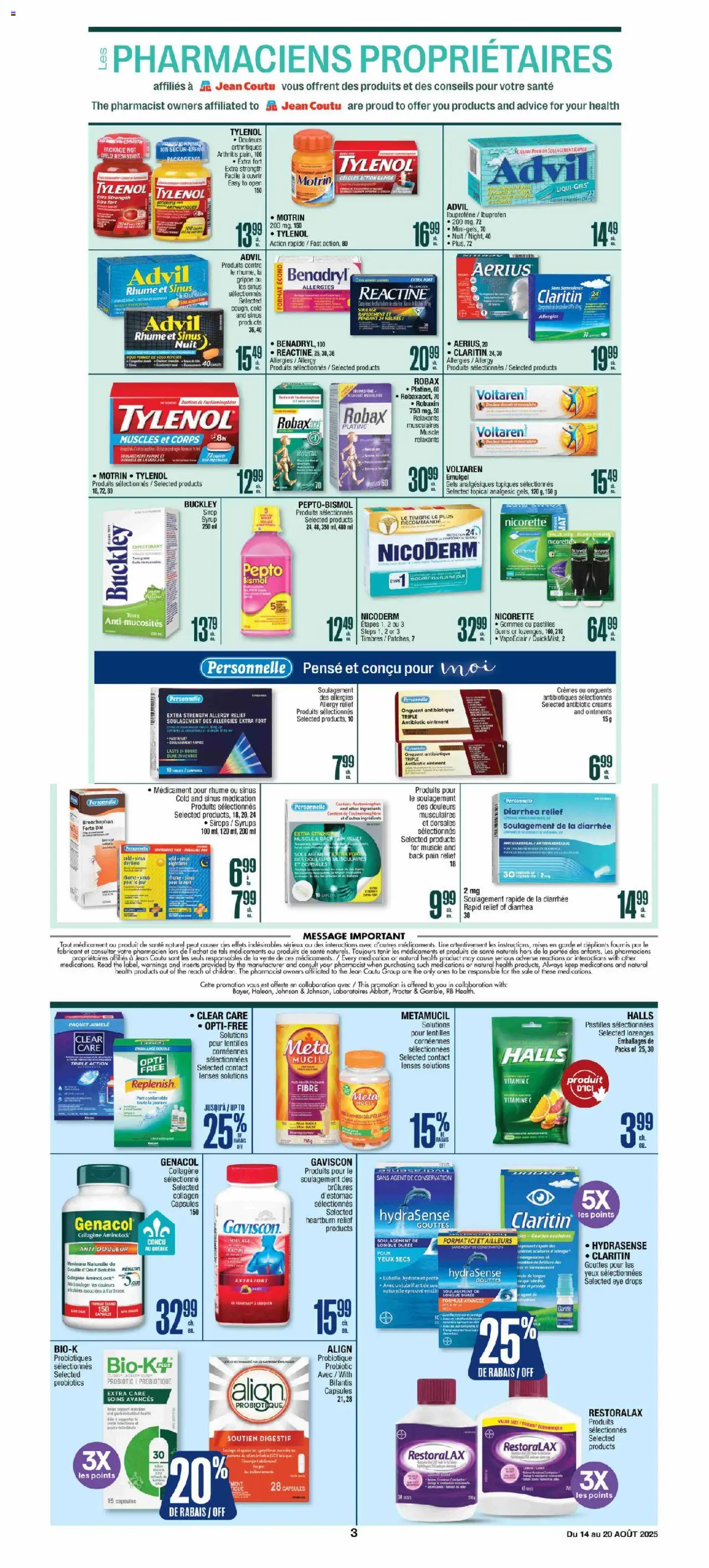 Jean Coutu flyer valid from 14.08.2025 | Page: 3