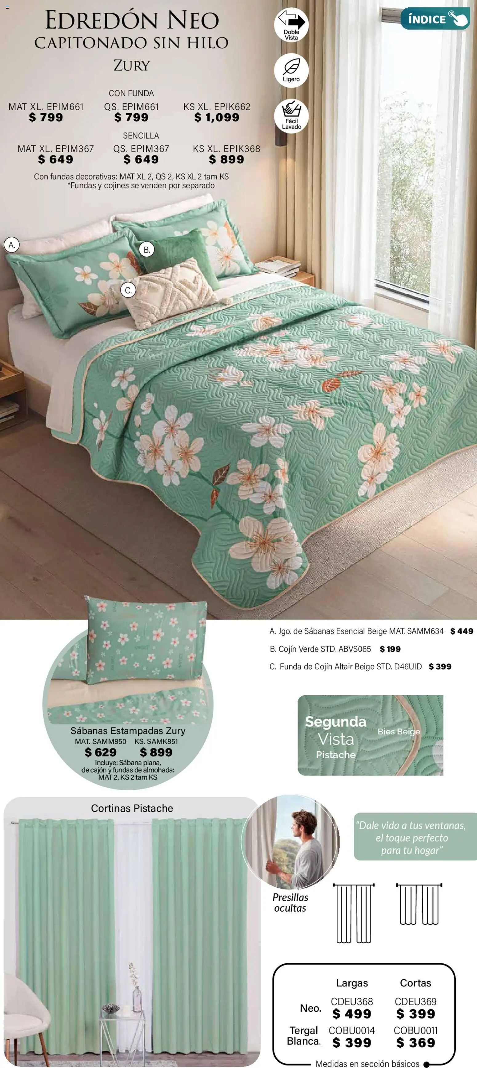 Nuevas ofertas de Colchas Concord válidas en toda la República Mexicana desde el 01.11.2025. ¡Encuentra las mejores ofertas en Colchas Concord Buen Fin! | Página: 46 | Productos: Funda, Almohada, Sabanas, Cortinas