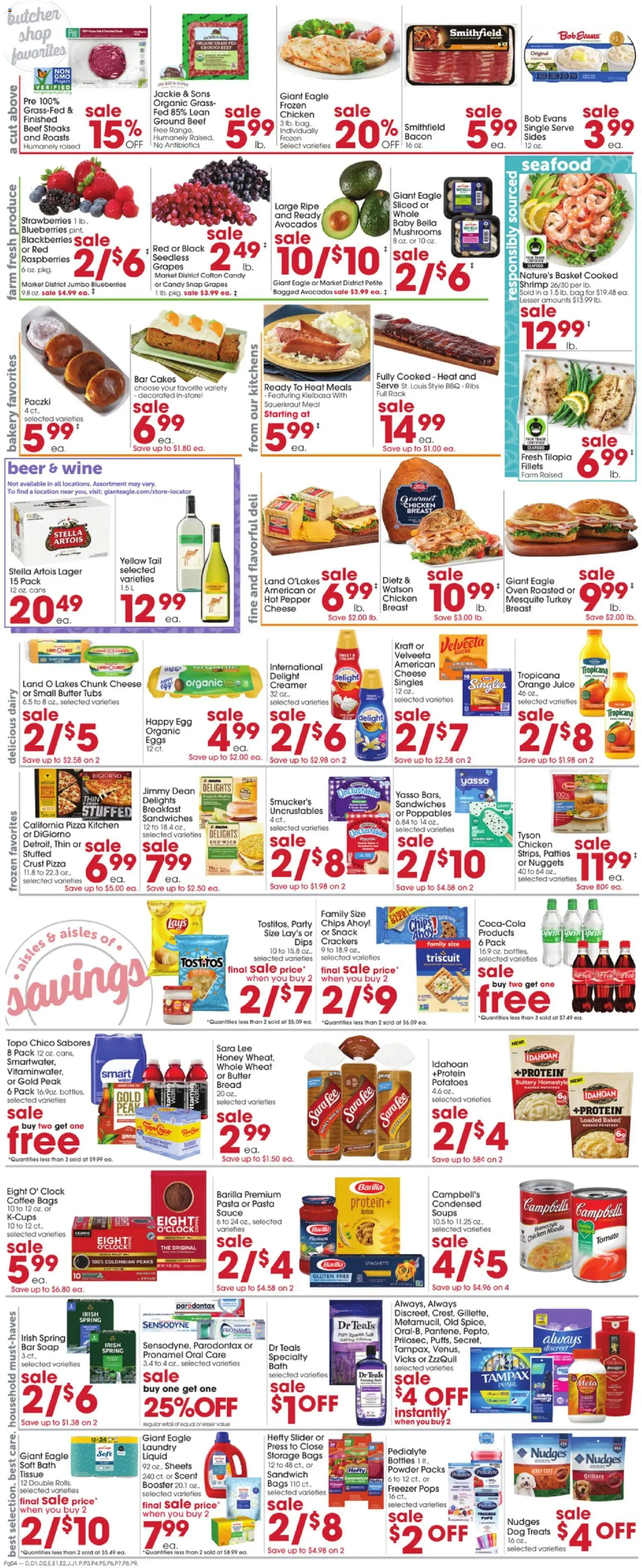 Giant Eagle Weekly Ad - valid from 01.01.2026 | Page: 4 | Products: Bath, Wine, Soap, Chips