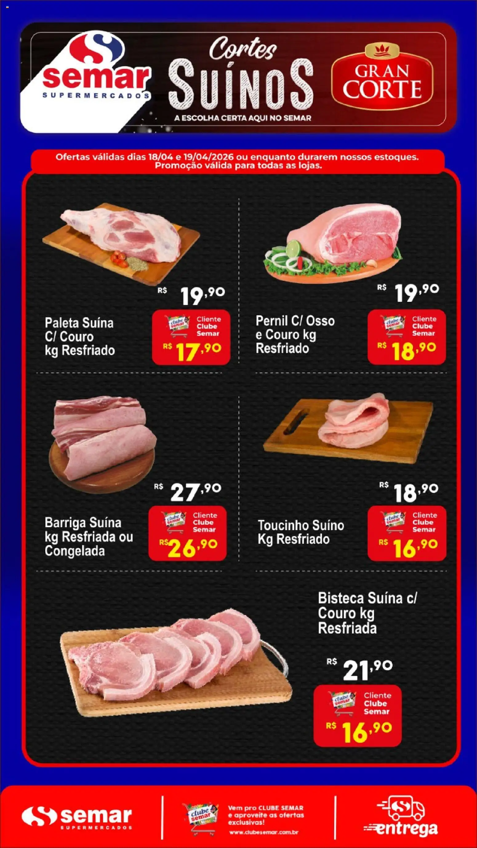 Semar Supermercado Folheto - válido de 18.04.2026 | Página: 1 | Produtos: Pernil
