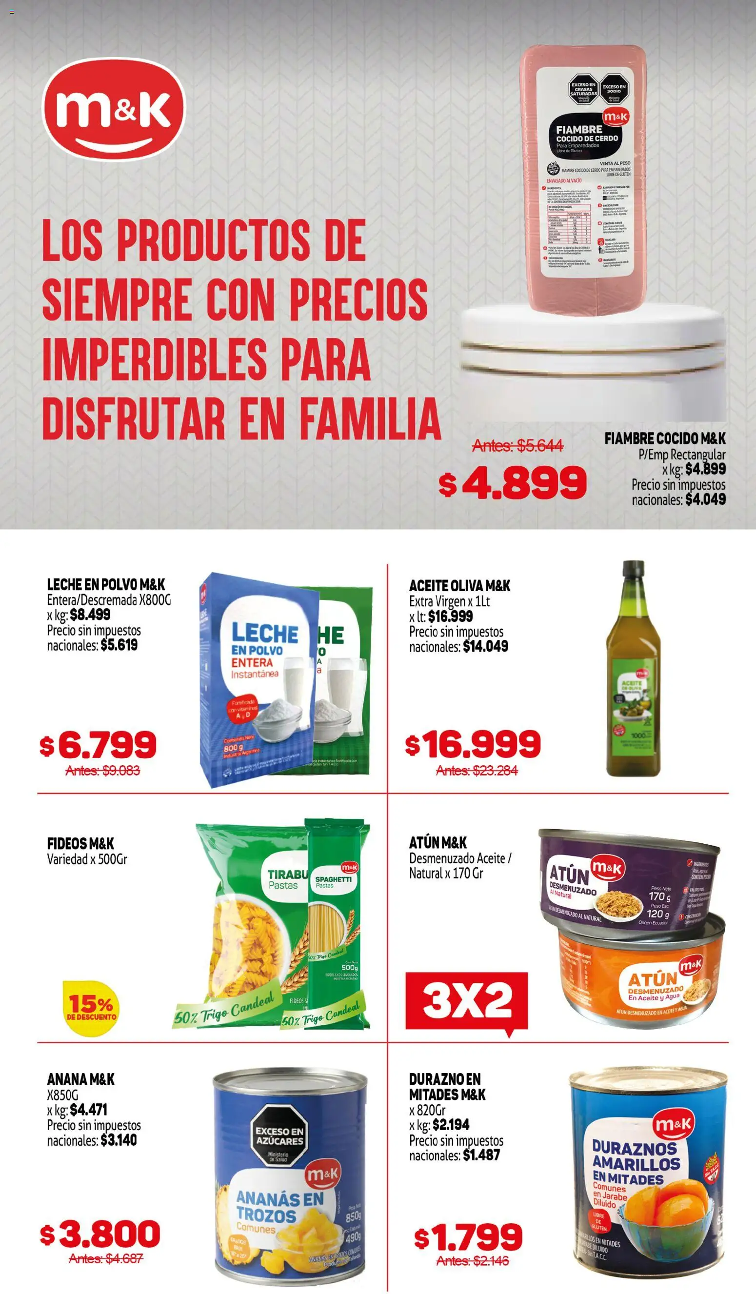 Makro Ofertas ESPECIAL DE NUESTRAS MARCAS │ válido desde el 19.03.2026 | Página: 3 | Productos: Leche en polvo, Aceite, Agua, Leche