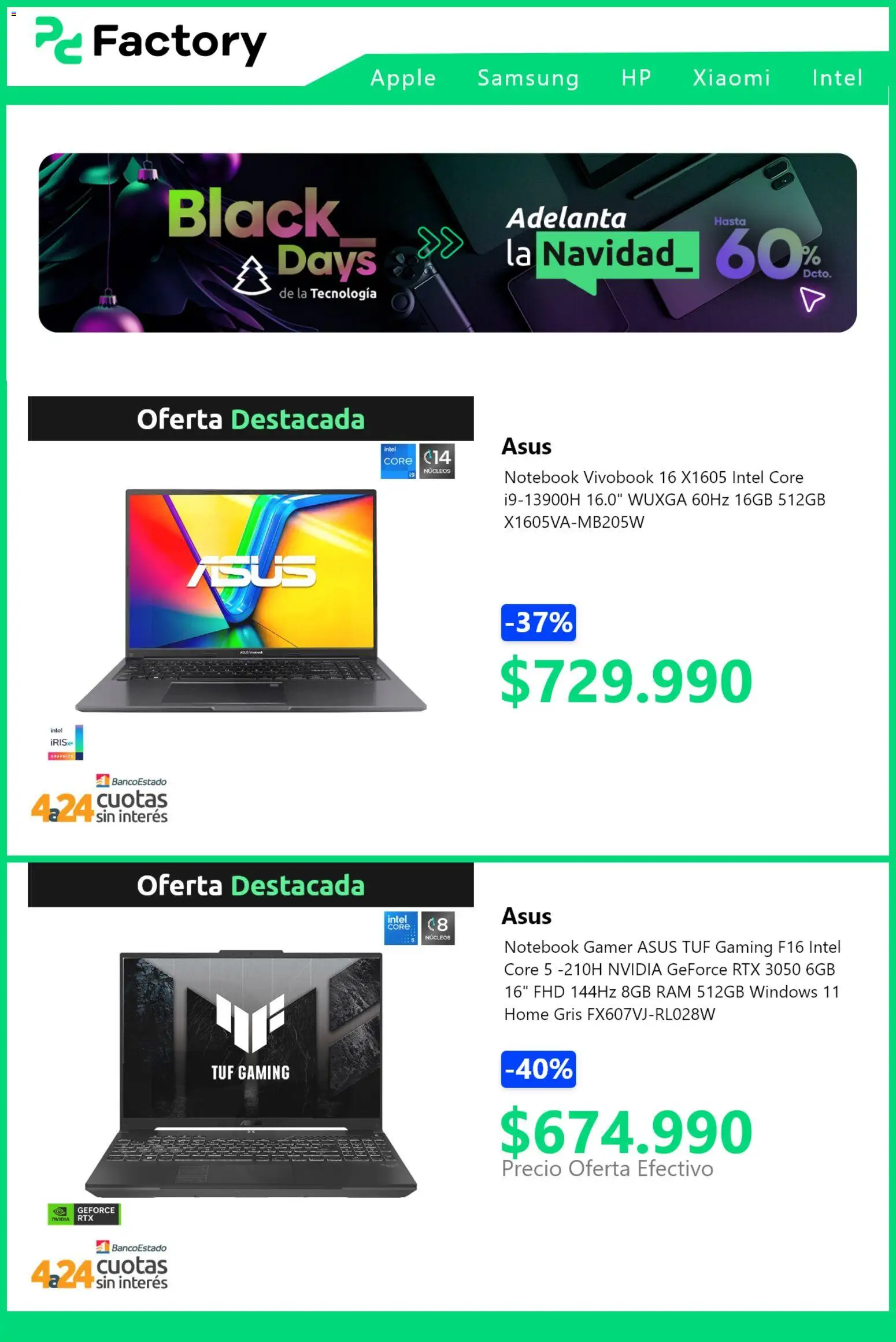 Black Friday PC Factory │ válido desde el 26.11.2025 | Página: 2 | Productos: Notebook
