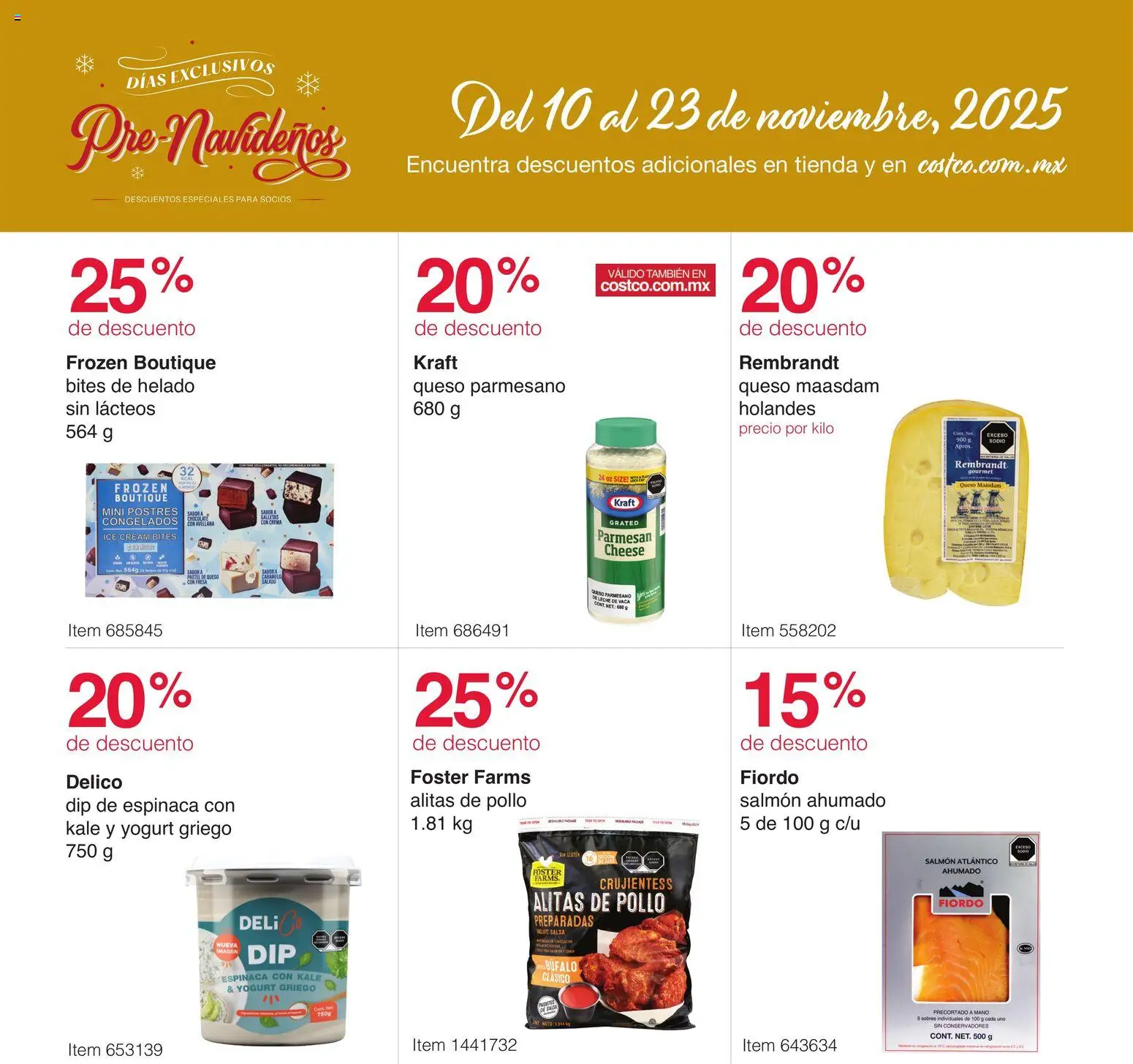 Nuevas ofertas de Costco válidas en toda la República Mexicana desde el 10.11.2025. ¡Encuentra las mejores ofertas en Costco catálogo Pre-Navideños! | Página: 14 | Productos: Fresa, Crema, Galletas, Helado