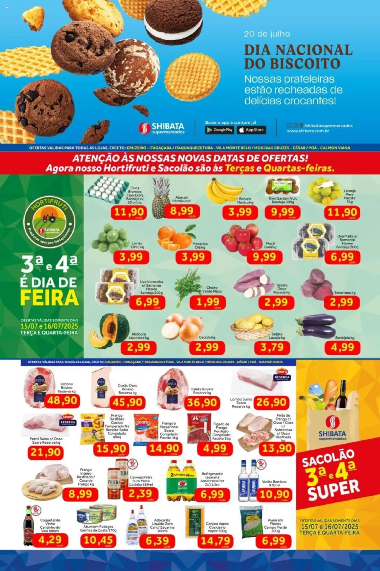 Shibata Folheto - válido de 15.07.2025 | Página: 1 | Produtos: Beterraba, Cebola, Guaraná, Refrigerante