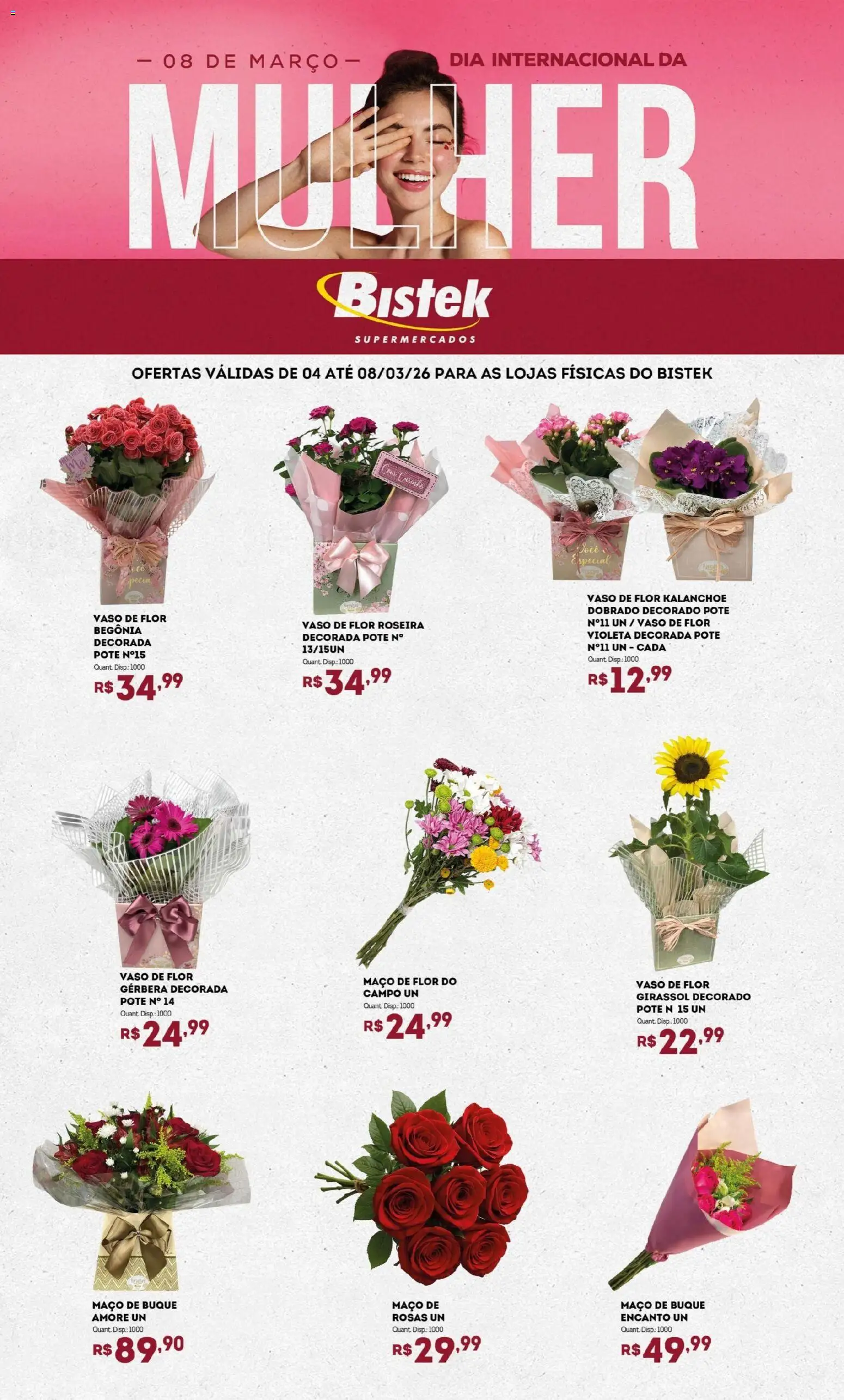 Bistek Supermercados Folheto - válido de 04.03.2026 | Página: 1 | Produtos: Vaso