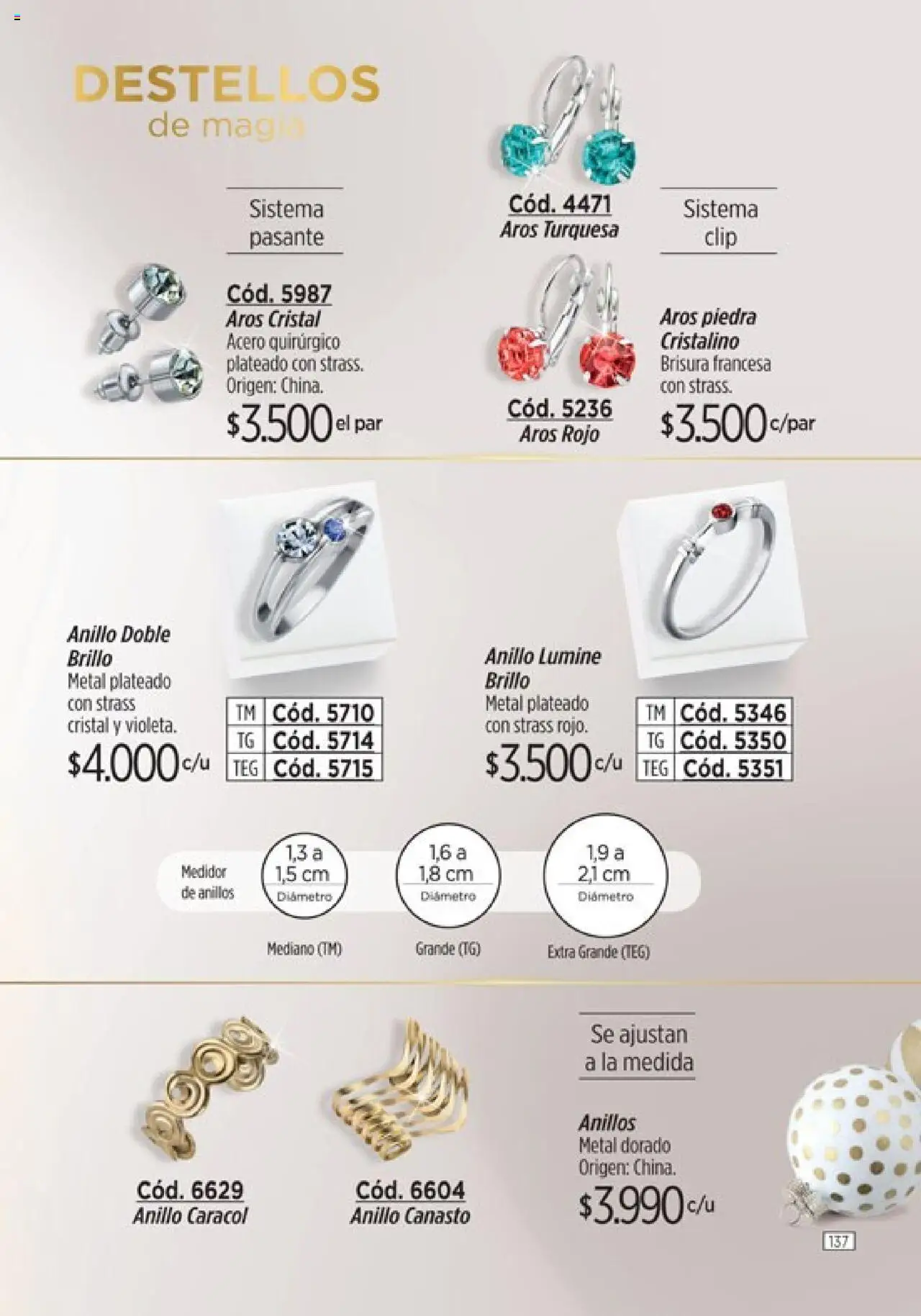 Catálogo Amodil Campaña 17/2025 │ válido desde el 14.10.2025 | Página: 137 | Productos: Aros, Anillo, Brillo