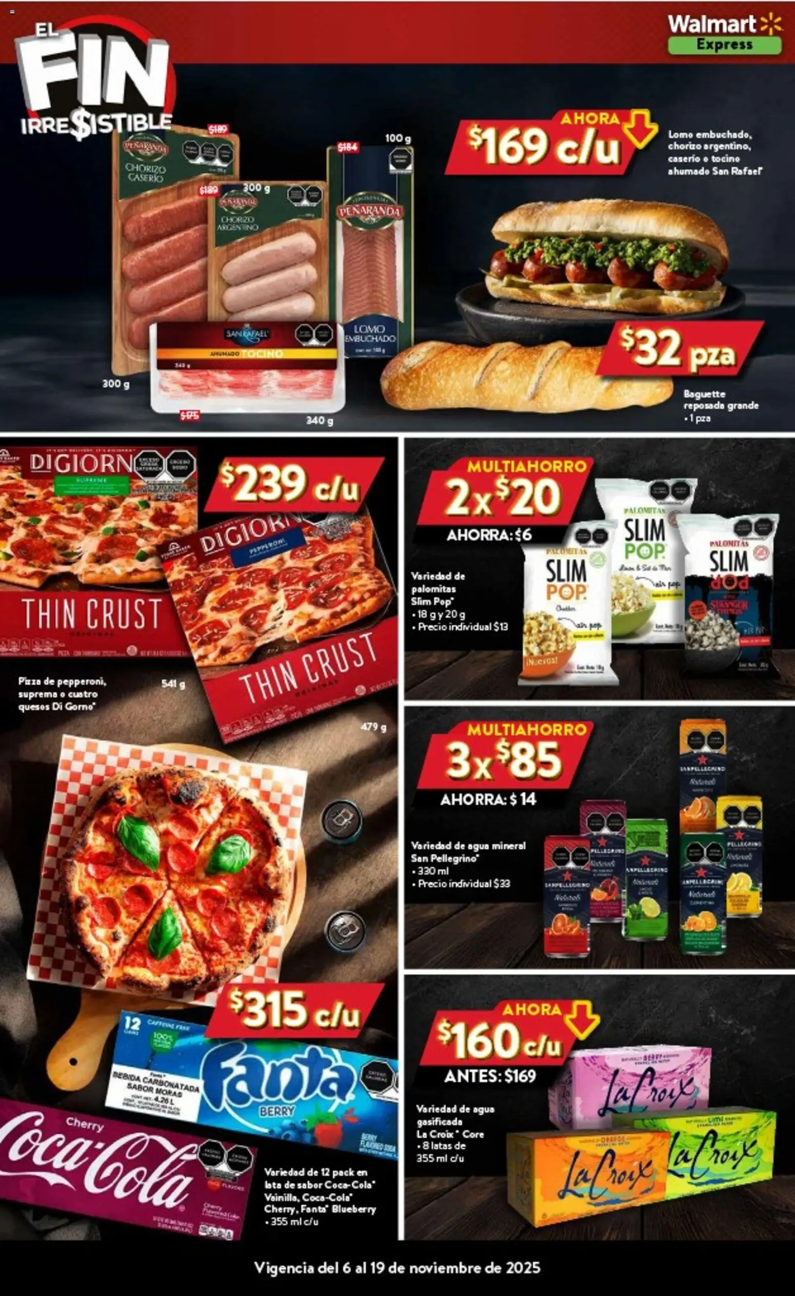 Nuevas ofertas de Walmart Express válidas en toda la República Mexicana desde el 06.11.2025. ¡Encuentra las mejores ofertas en Walmart Express Buen Fin ! | Página: 6 | Productos: Tocino, Agua, Pizza, Chorizo