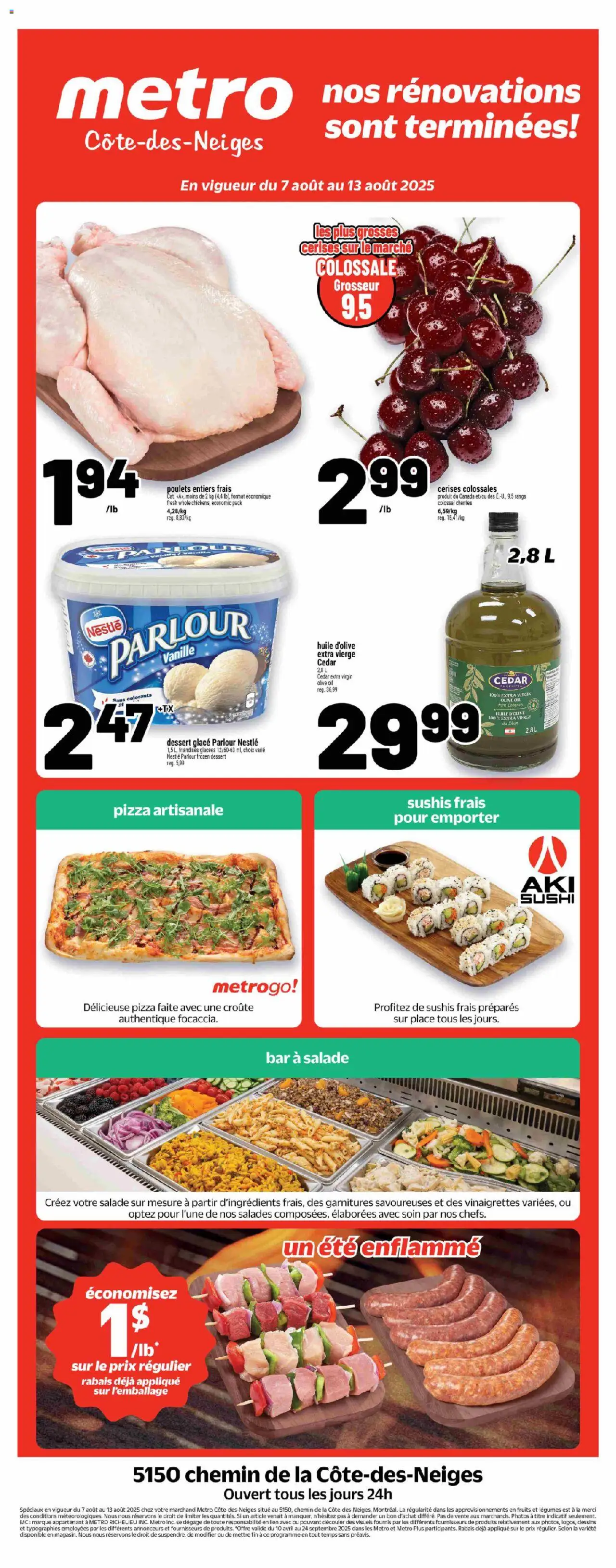 Metro flyer valid from 07.08.2025 | Page: 1 | Products: Oil, Pizza