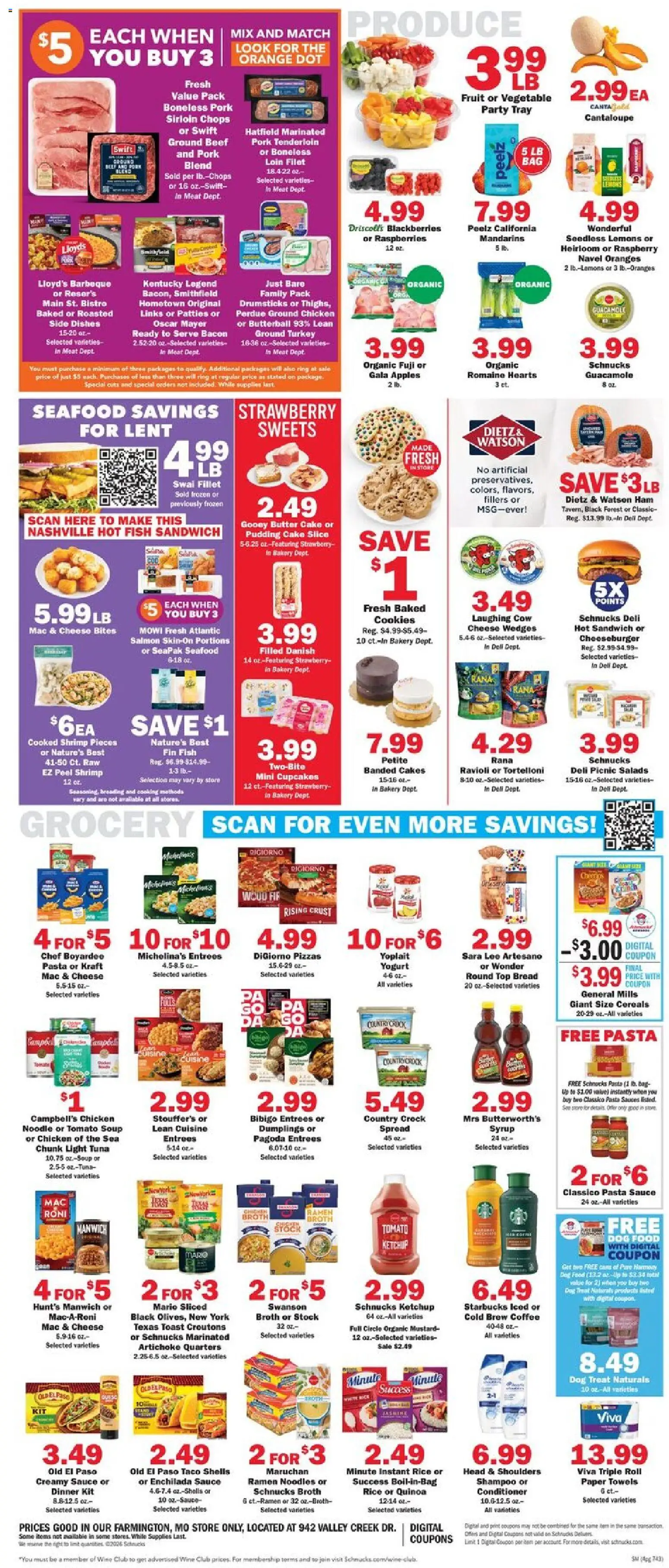 Schnucks Weekly Ad - valid from 18.03.2026 | Page: 4 | Products: Romaine, Conditioner, Yogurt, Bread