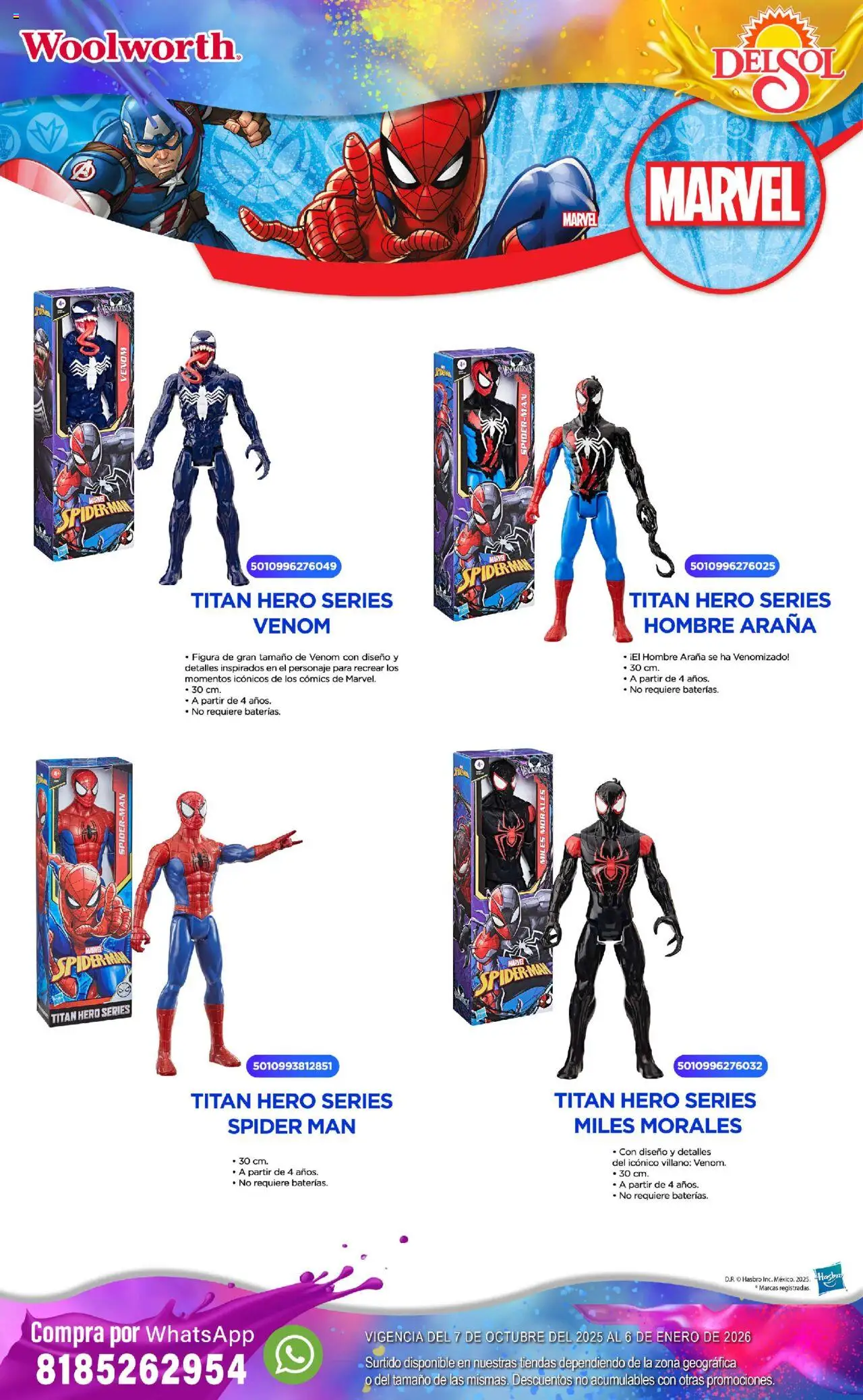 Nuevas ofertas de Del Sol y Woolworth válidas en toda la República Mexicana desde el 07.10.2025. ¡Encuentra las mejores ofertas en Del Sol y Woolworth - Catálogo Castillo Del Juguete! | Página: 136