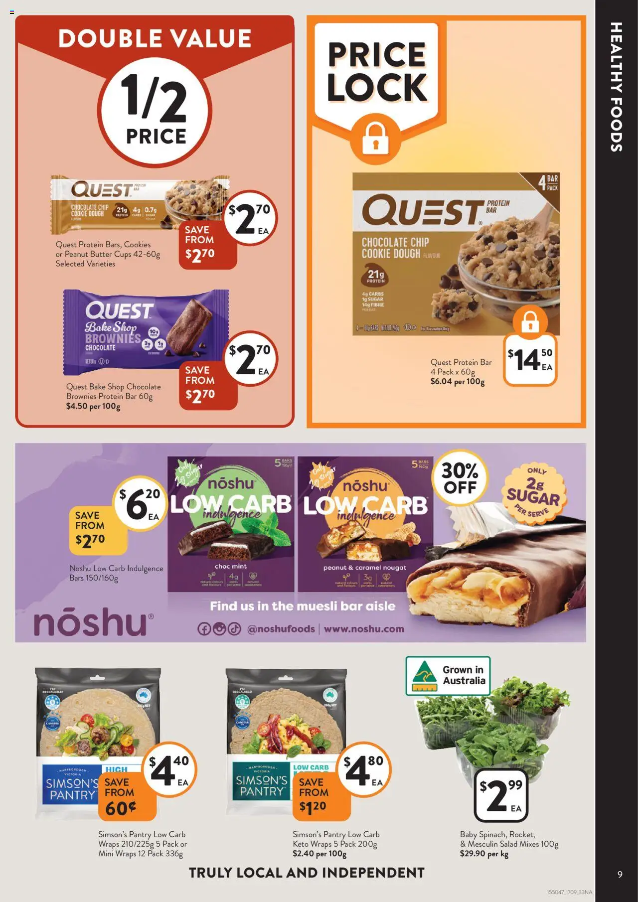 Foodworks catalogue - valid from 17.09.2025 | Page: 9 | Products: Cups, Chocolate, Salad, Sugar
