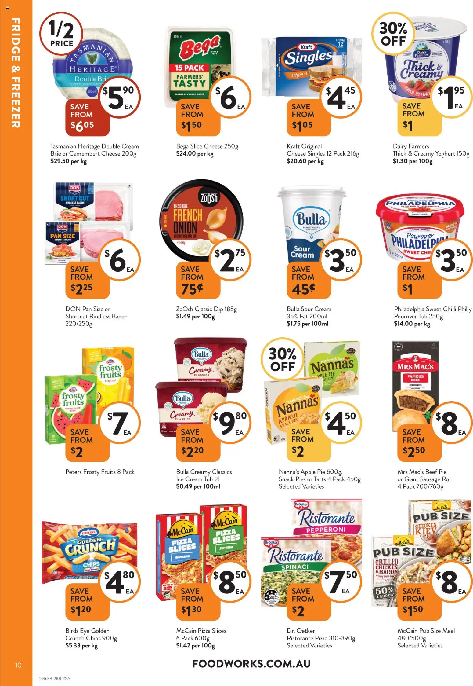 Foodworks catalogue - valid from 14.01.2026 | Page: 10 | Products: Dairy, Yoghurt, Sour cream, Freezer