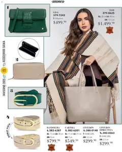 Vista previa de Andrea catálogo Invierno, nuevo folleto de la tienda, válido en México a partir del 26.11.2025 | Página: 172 | Productos: Chal, Cinturón