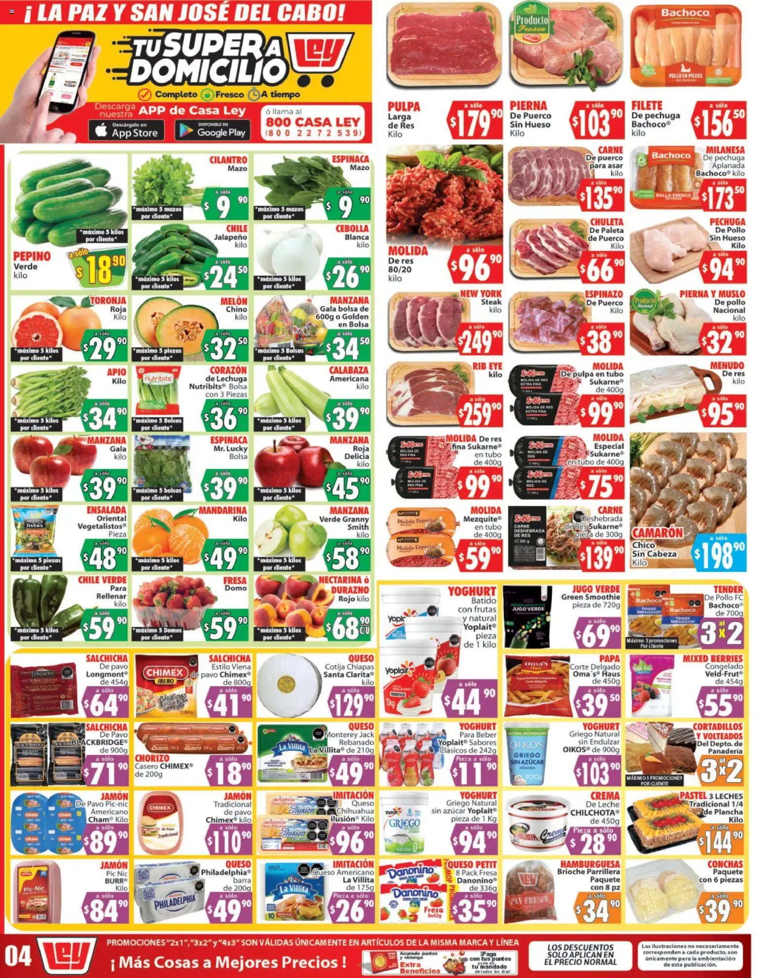 Nuevas ofertas de Casa Ley válidas en toda la República Mexicana desde el 29.01.2026. ¡Encuentra las mejores ofertas en Casa Ley folleto Autoservicio! | Página: 2 | Productos: Crema, Toronja, Pan, Ensalada