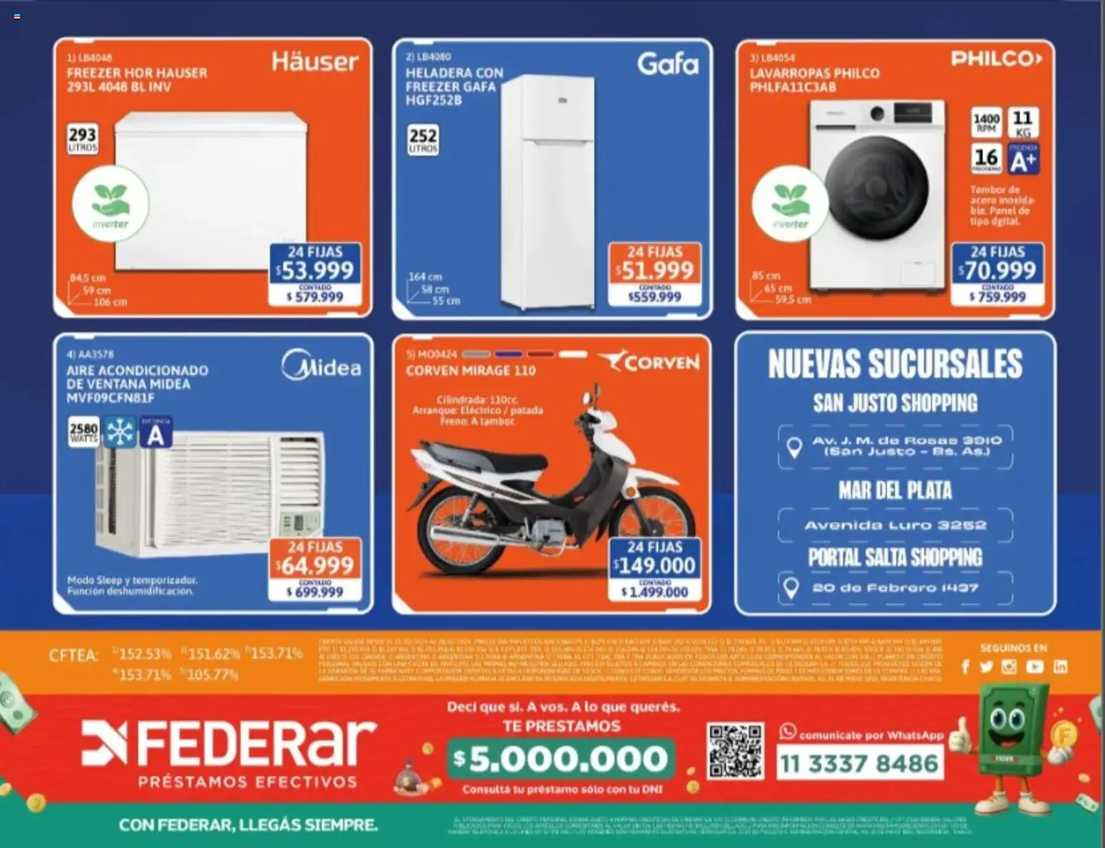 Cetrogar catálogo │ válido desde el 01.02.2026 | Página: 16 | Productos: Aire acondicionado, Lavarropas, Heladera, Té