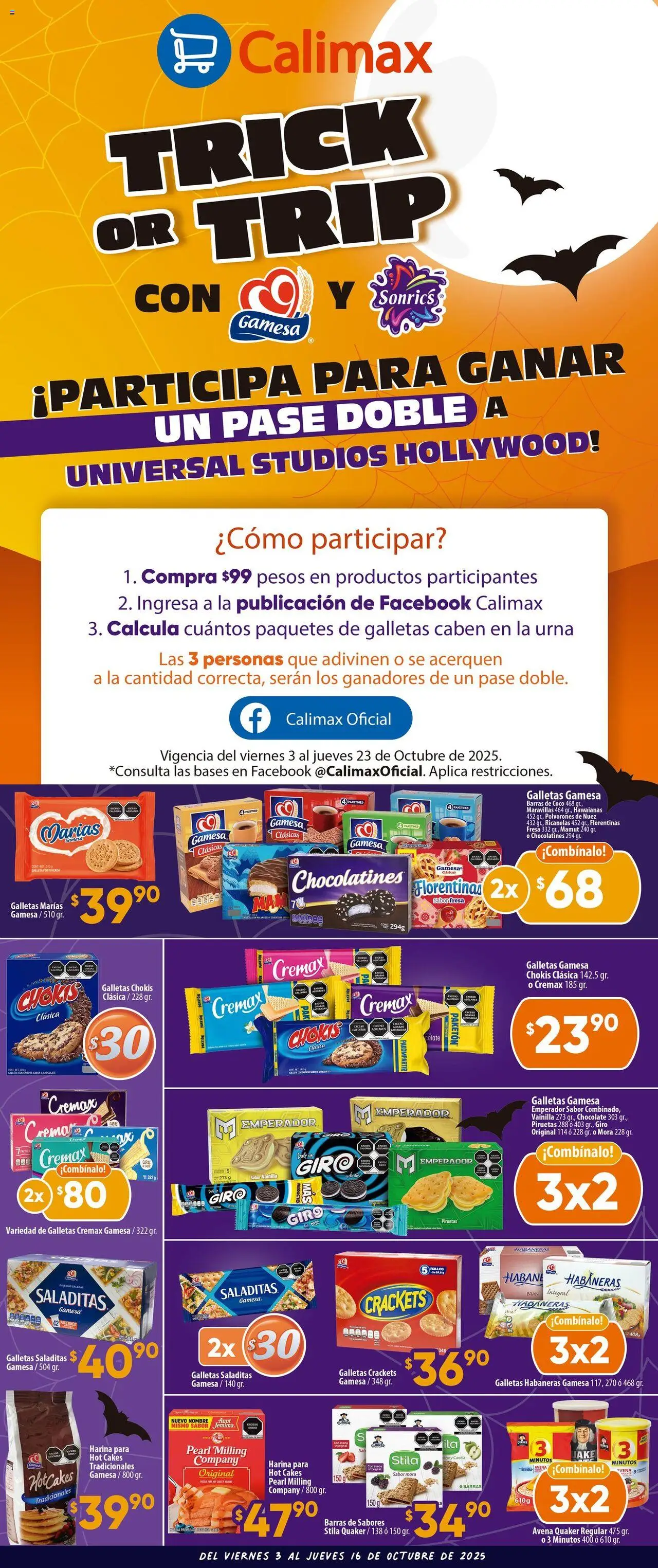 Nuevas ofertas de Calimax válidas en toda la República Mexicana desde el 03.10.2025. ¡Encuentra las mejores ofertas en Calimax - Folleto Mexicali! | Página: 3 | Productos: Harina, Avena, Crema, Chocolate