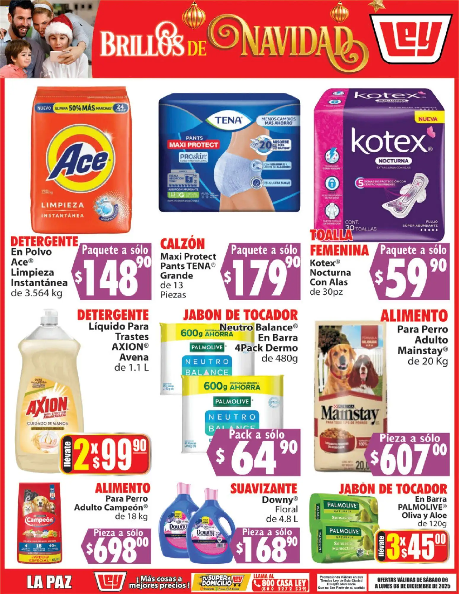 Nuevas ofertas de Casa Ley válidas en toda la República Mexicana desde el 06.12.2025. ¡Encuentra las mejores ofertas en Casa Ley folleto Brillos de Navidad! | Página: 4 | Productos: Calzón, Toalla, Polvo, Jabón
