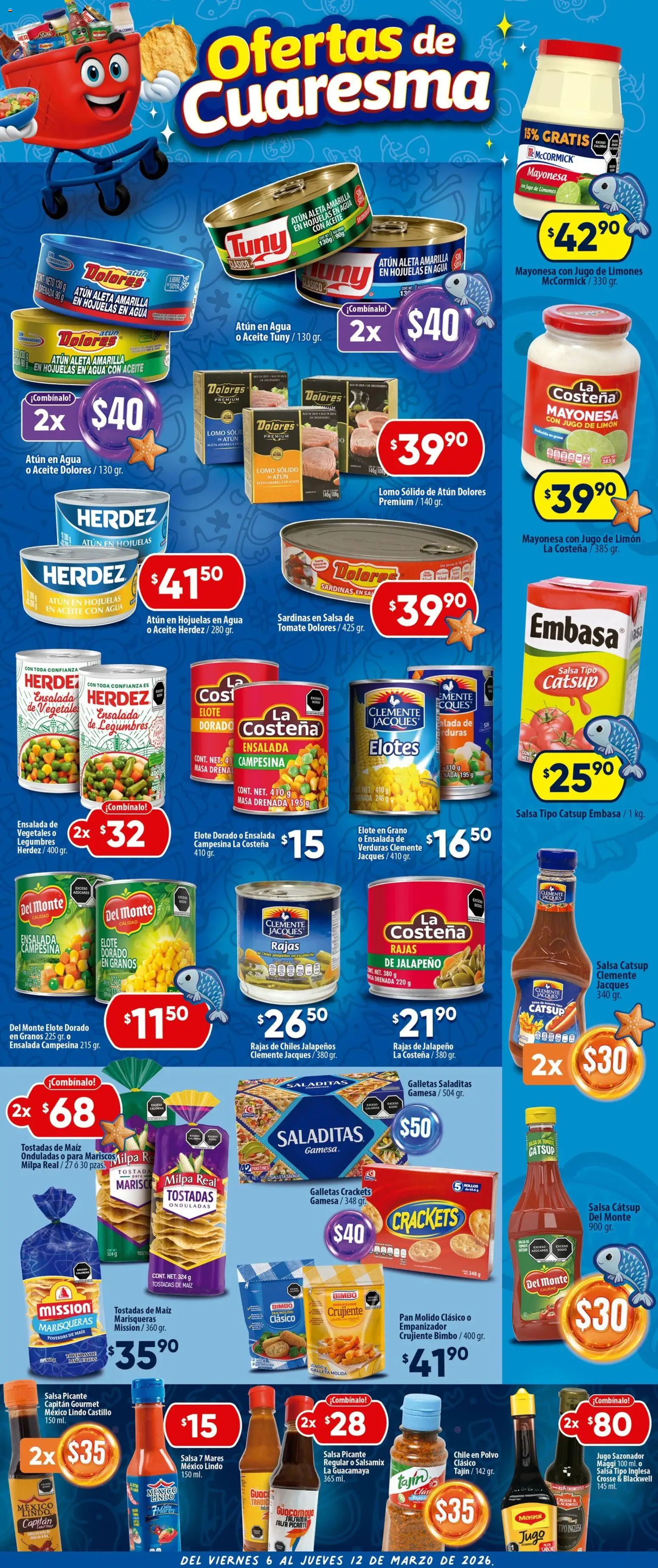 Nuevas ofertas de Calimax válidas en toda la República Mexicana desde el 06.03.2026. ¡Encuentra las mejores ofertas en Calimax folleto Mexicali y SLRC! | Página: 3 | Productos: Mayonesa, Pan molido, Jugo, Galletas