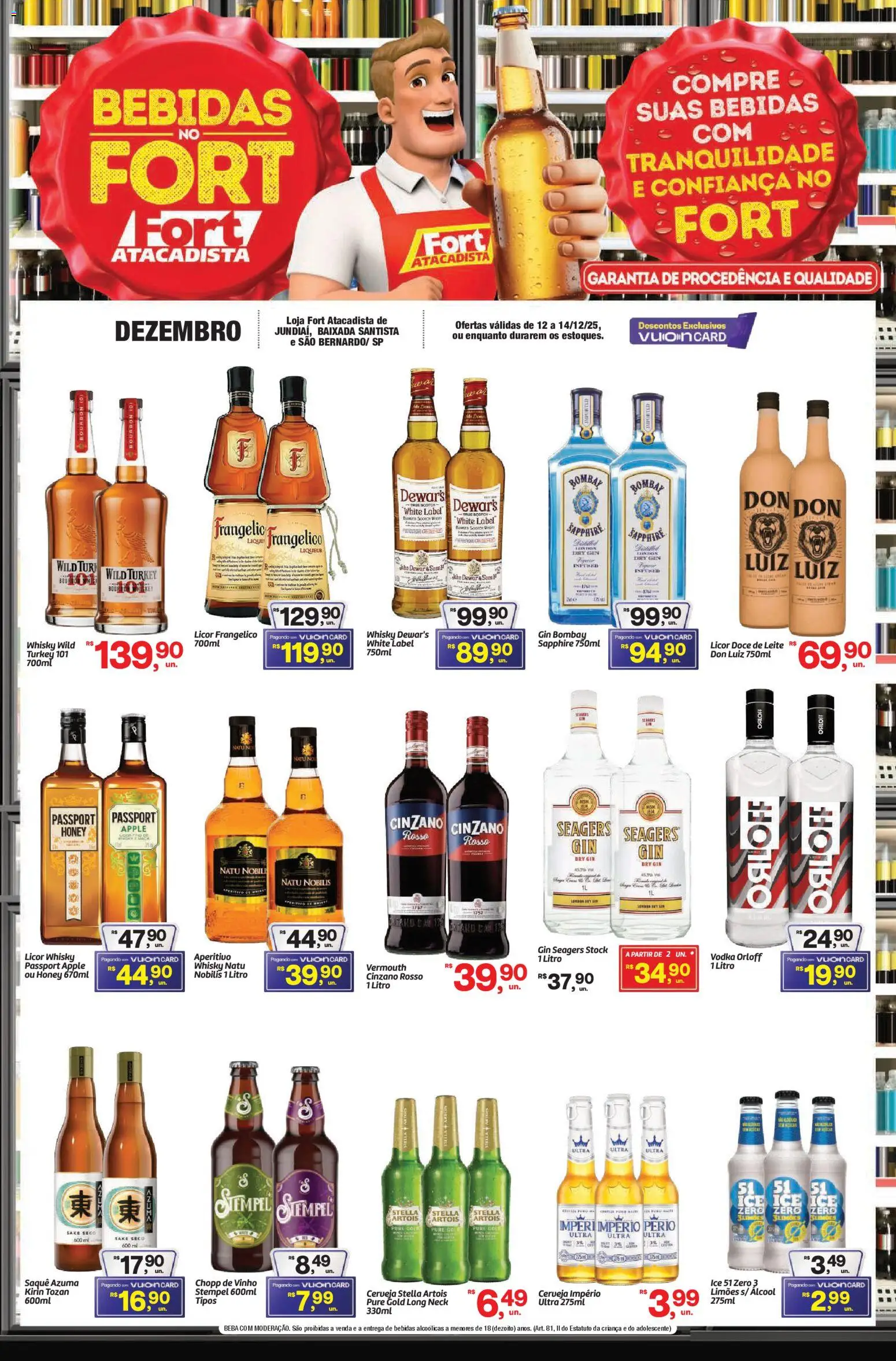 Fort Atacadista Folheto - válido de 12.12.2025 | Página: 1 | Produtos: Licor, Leite, Cerveja, Limões