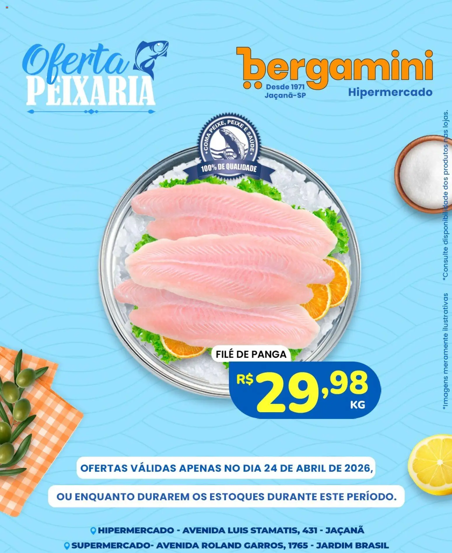 Supermercado Bergamini Folheto - válido de 24.04.2026 | Página: 8 | Produtos: Peixe