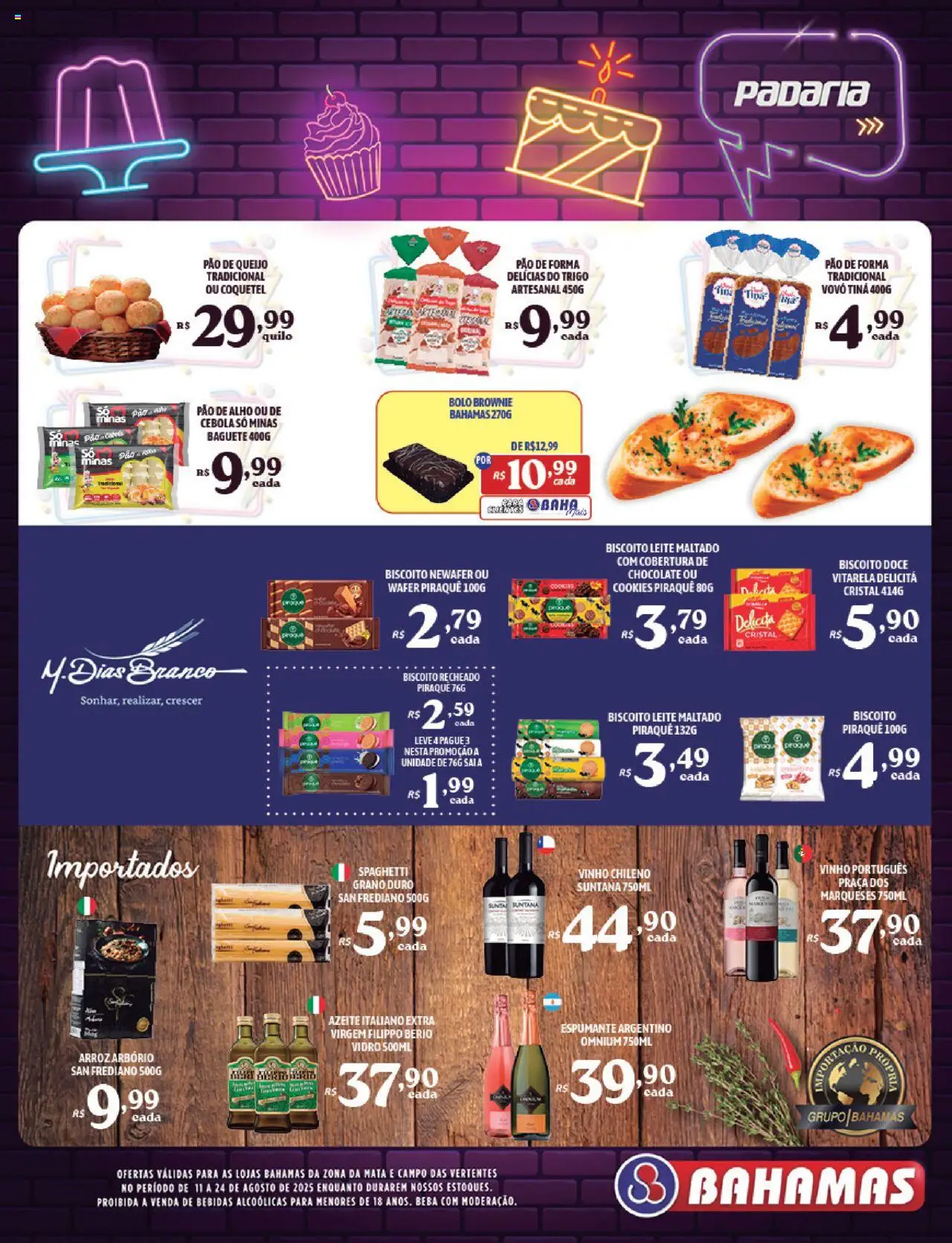 Bahamas Supermercados Folheto - válido de 11.08.2025 | Página: 5 | Produtos: Cebola, Pao de alho, Queijo, Bolo