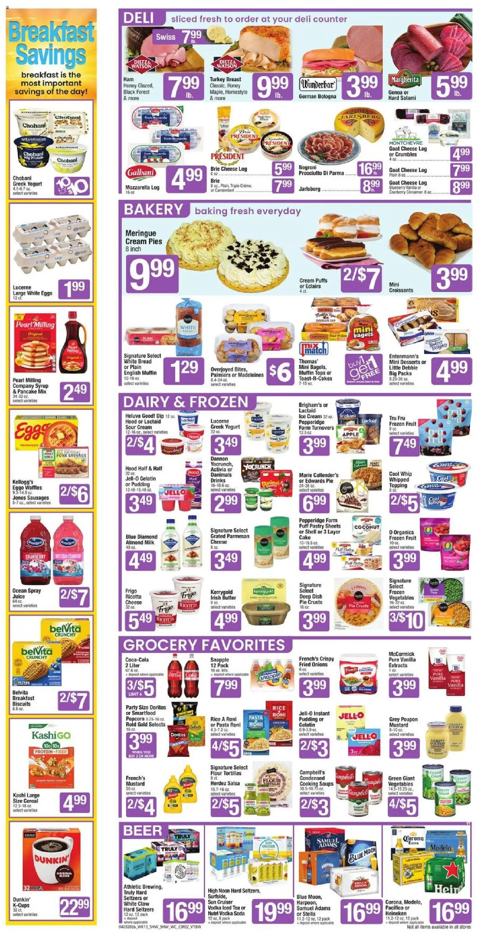 Shaw's Weekly Ad - VT - valid from 03.04.2026 | Page: 2 | Products: Yogurt, Tea, Sausage, Croissants