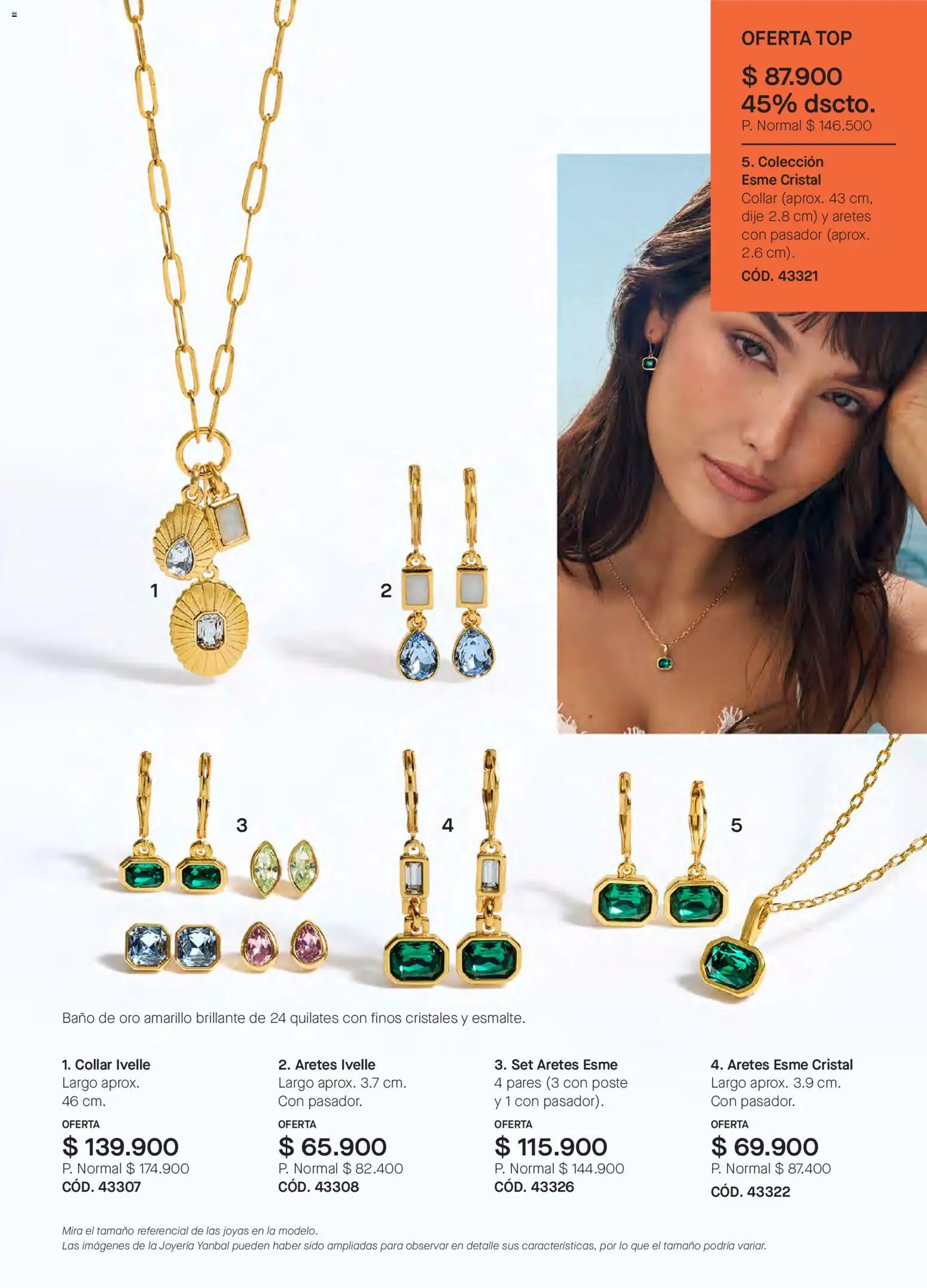Yanbal revista - valida desde el 03.01.2026 | Página: 75 | Productos: Aretes, Baño, Top, Collar