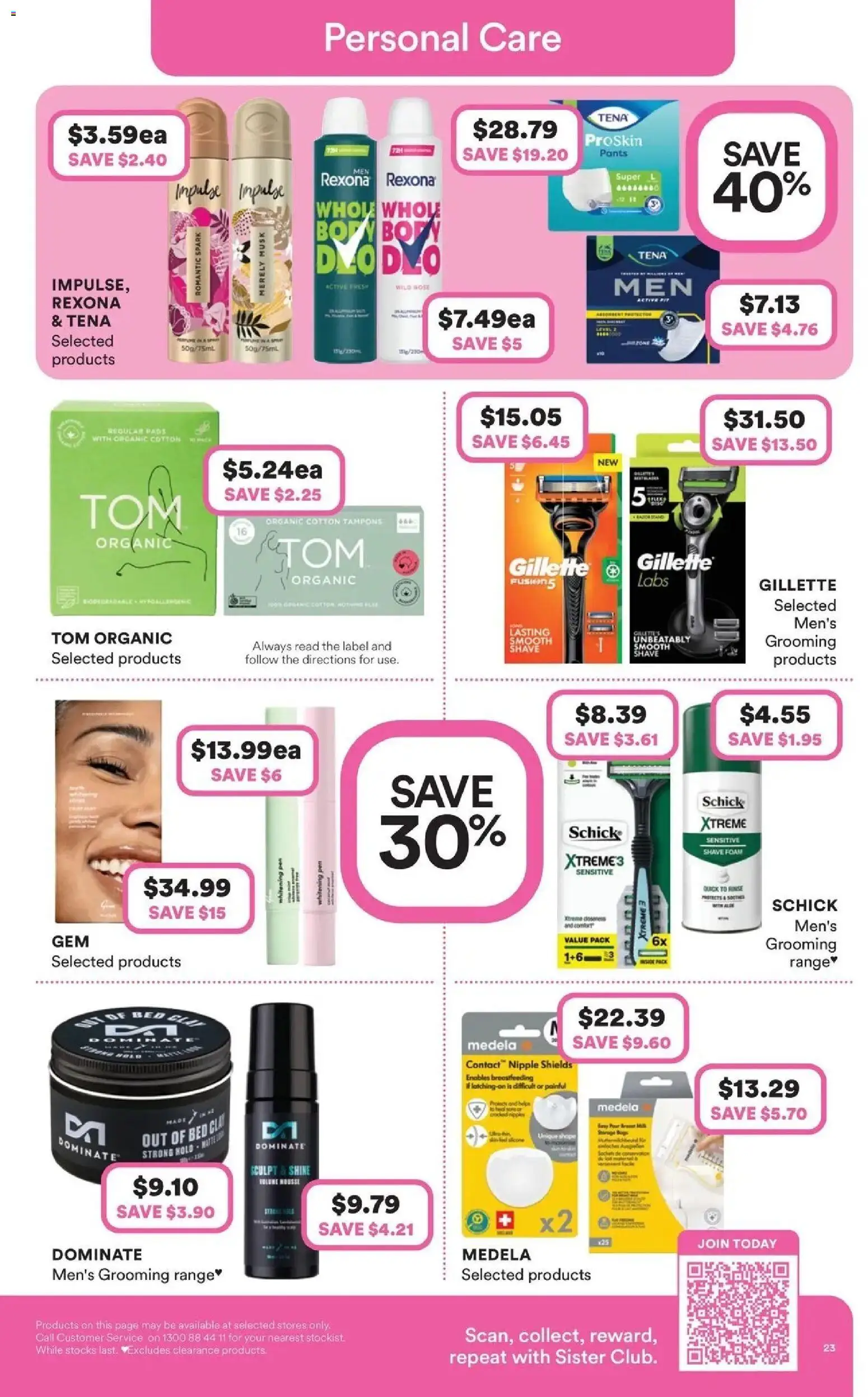 Priceline Pharmacy catalogue - valid from 23.04.2026 | Page: 23 | Products: Pants, Tampons, Bed