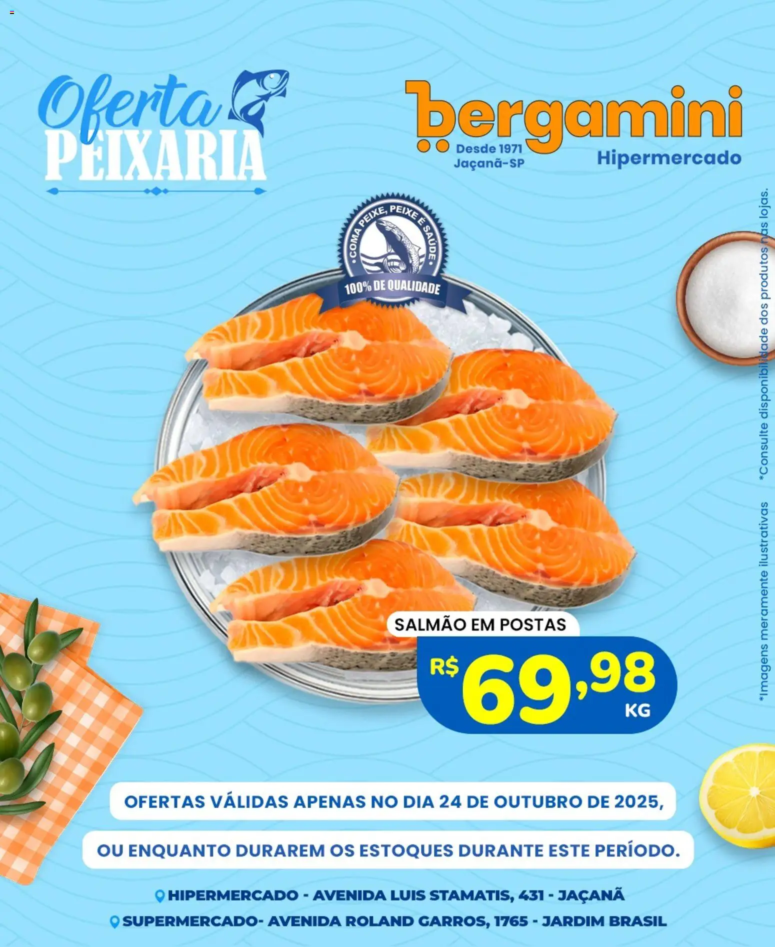 Supermercado Bergamini Folheto - válido de 24.10.2025 | Página: 3 | Produtos: Salmão